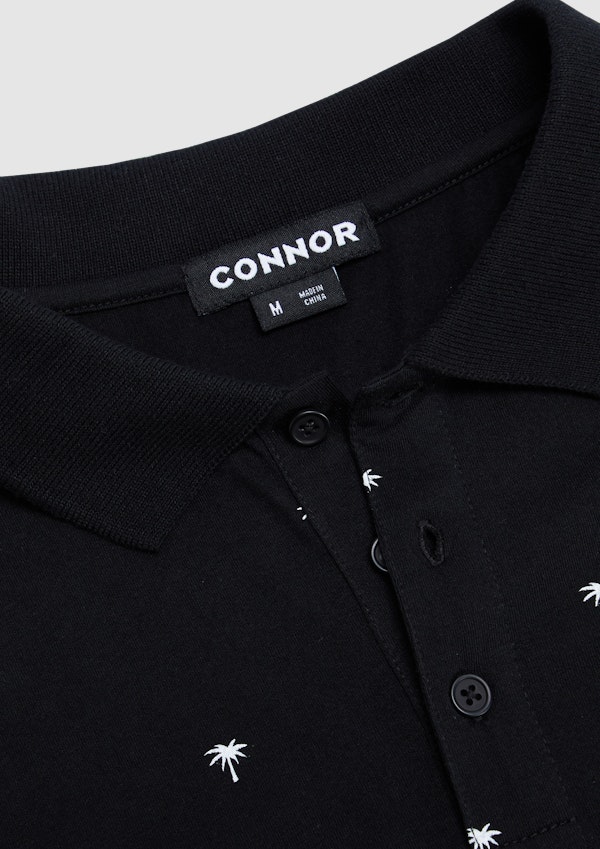 Black Palm Tree Polo