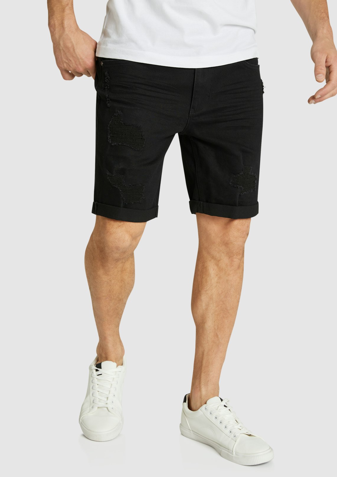 Zeb Ripped Denim Short