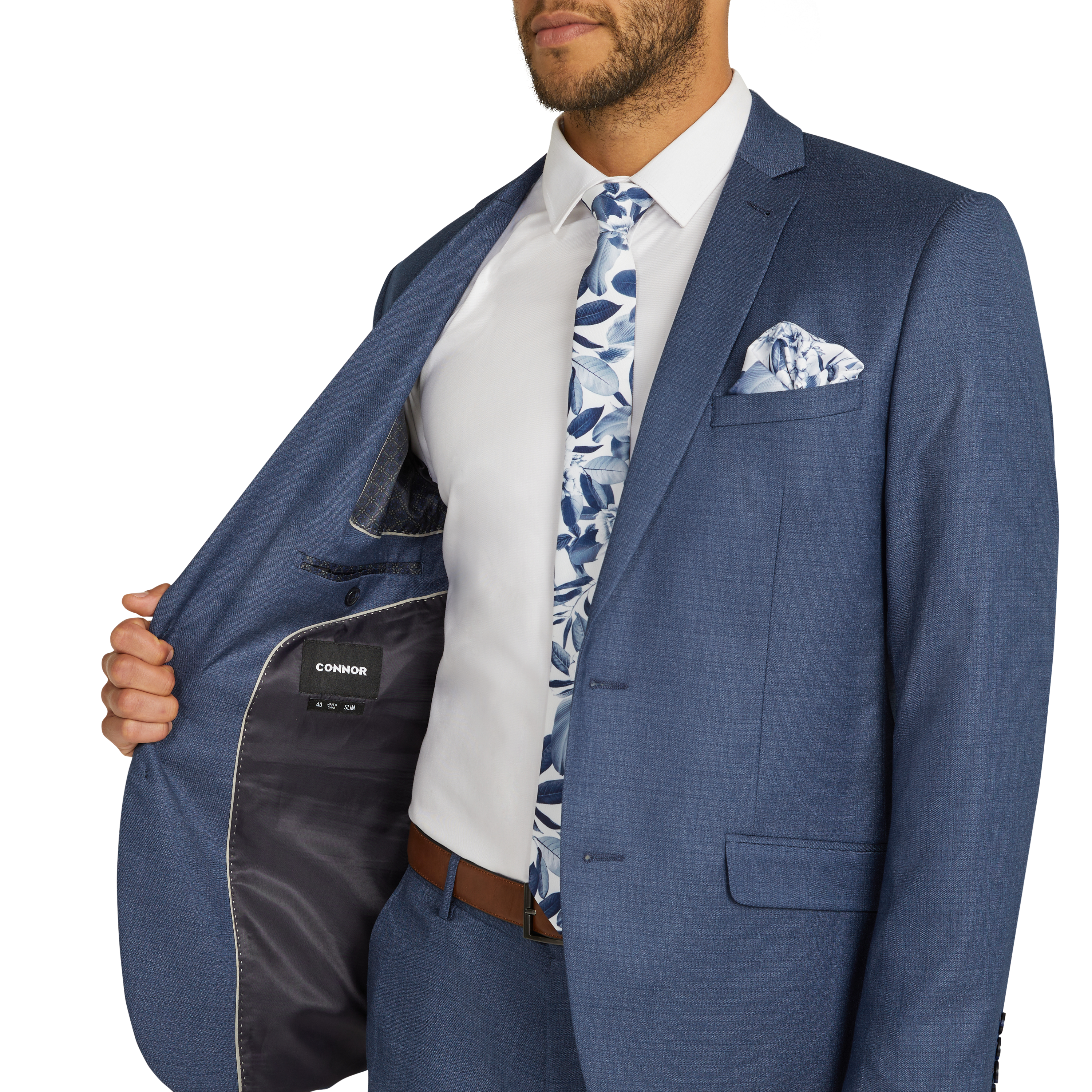  Blue Formosa Stretch Slim Suit