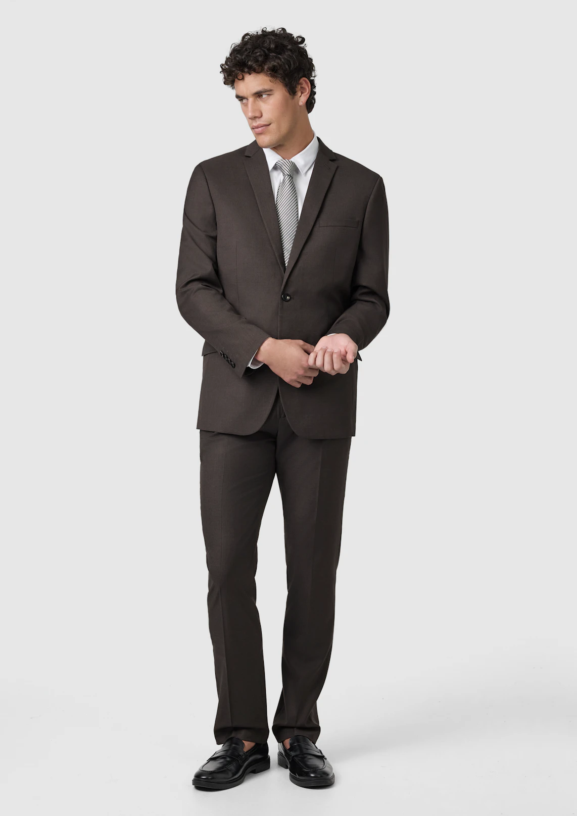 Chocolate Formosa Stretch Slim Suit