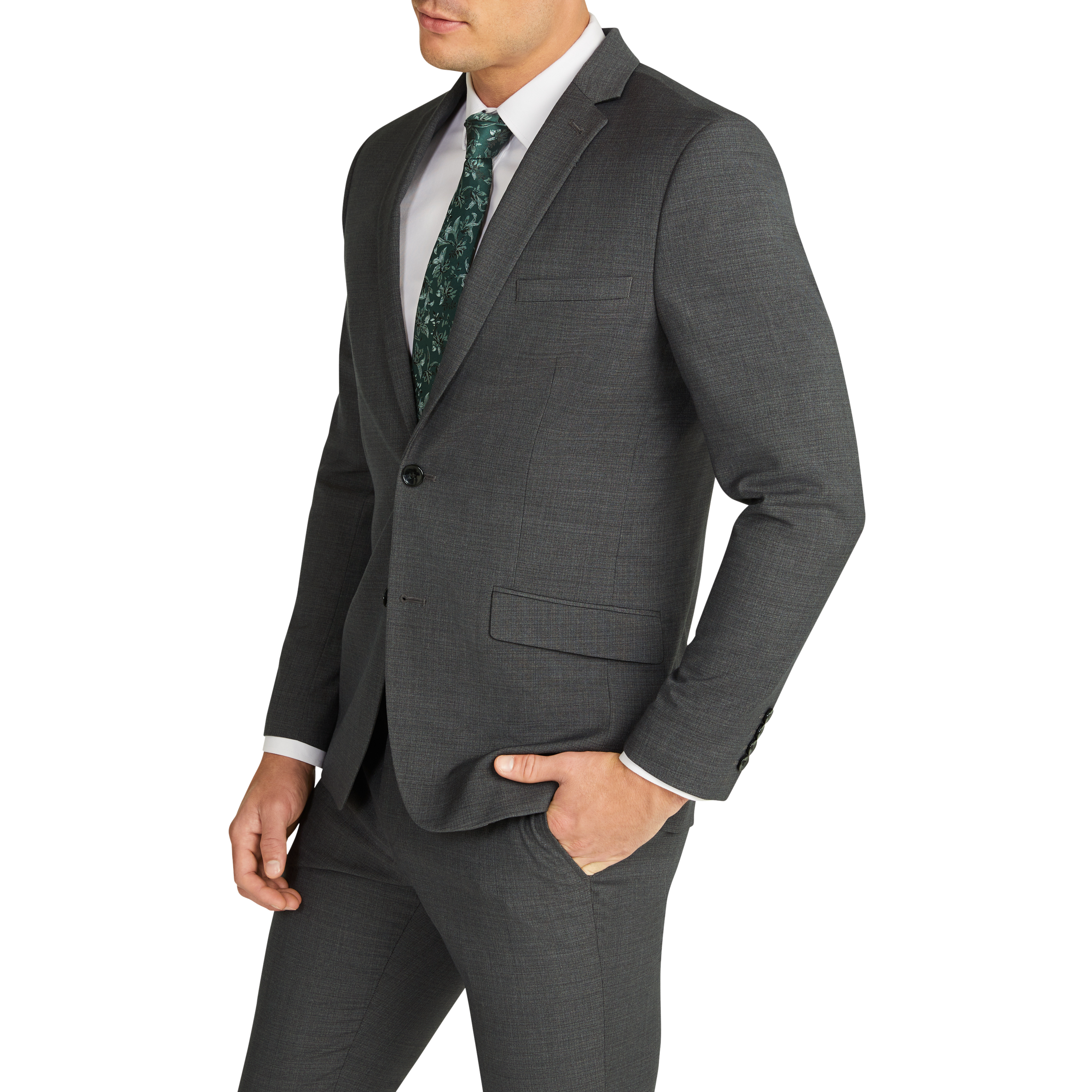 Charcoal Formosa Slim Stretch Suit Jacket
