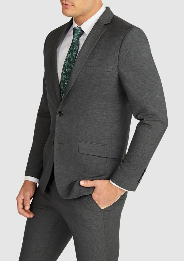 Charcoal Formosa Slim Stretch Suit Jacket