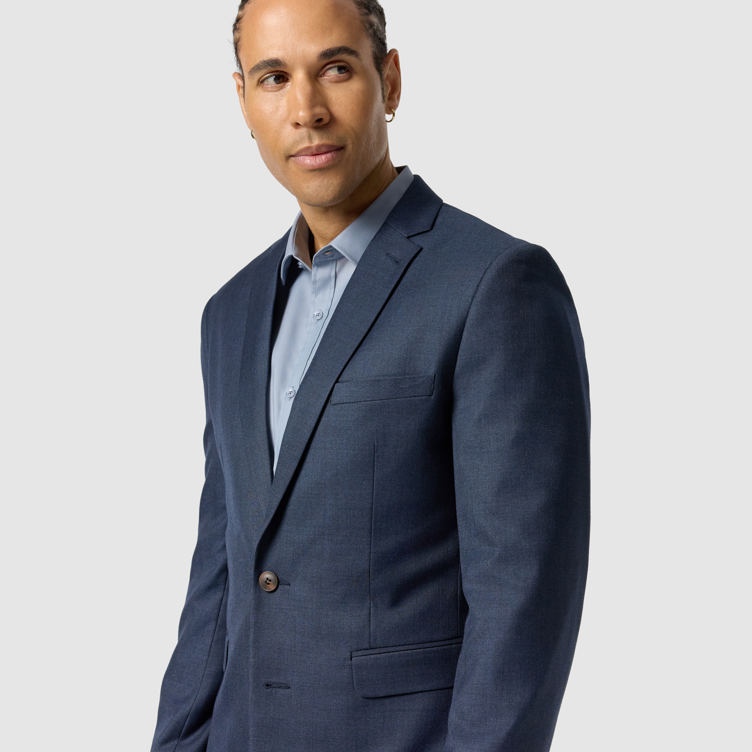  Steel Blue Formosa Slim Stretch Suit 