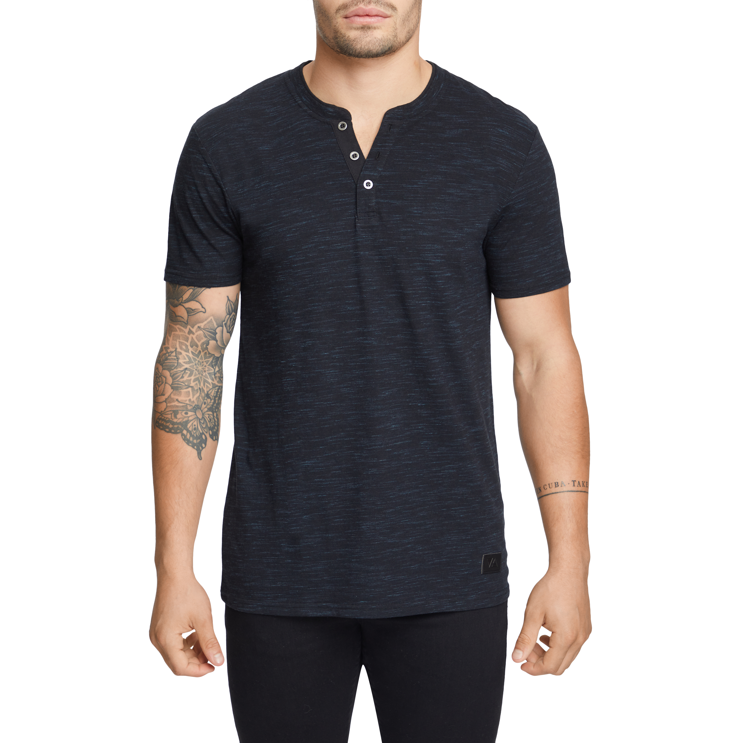 Tシャツ・カットソー IONSEOUL Rookie Hook HenleyNeck Short Sleeve TShirt JP5D0011 아이온서울