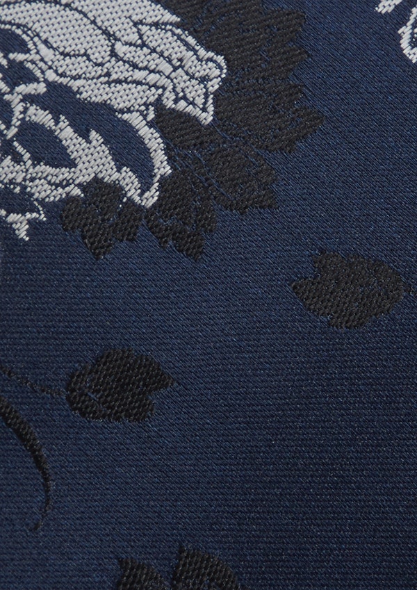 Navy Jacquard 6cm Tie