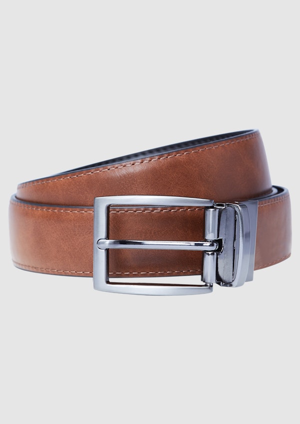 Black Tan Billy Reversible Belt