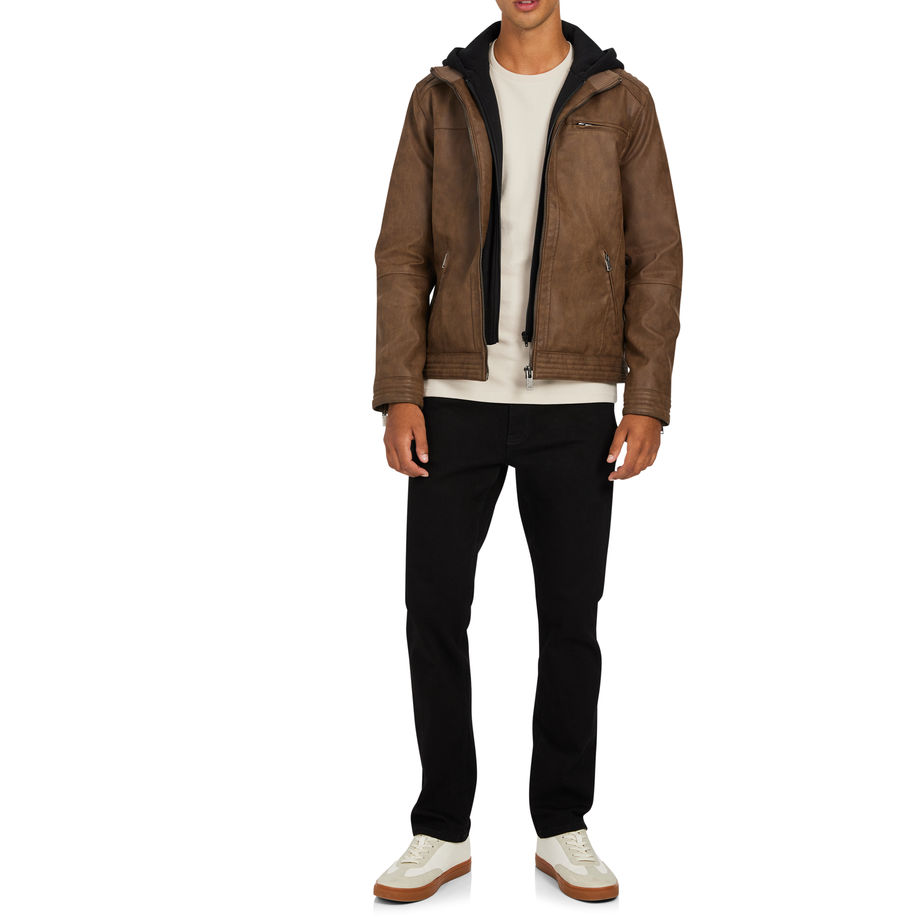 Mid Brown Mark Classic Pu Jacket