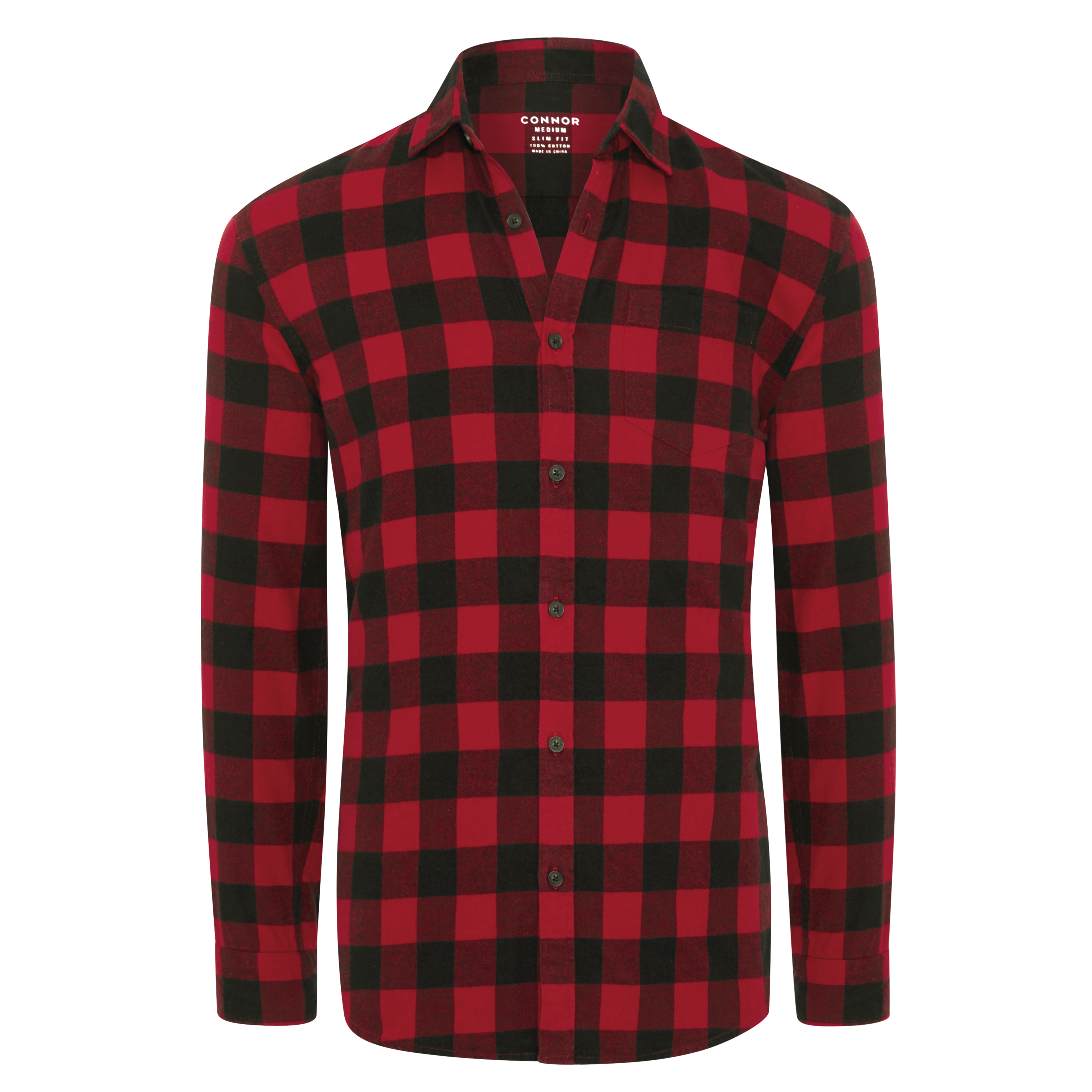 Red Michael Slim Shirt | Men's Tops 