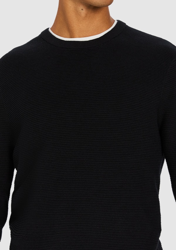 Black Hoxton Cotton Knit