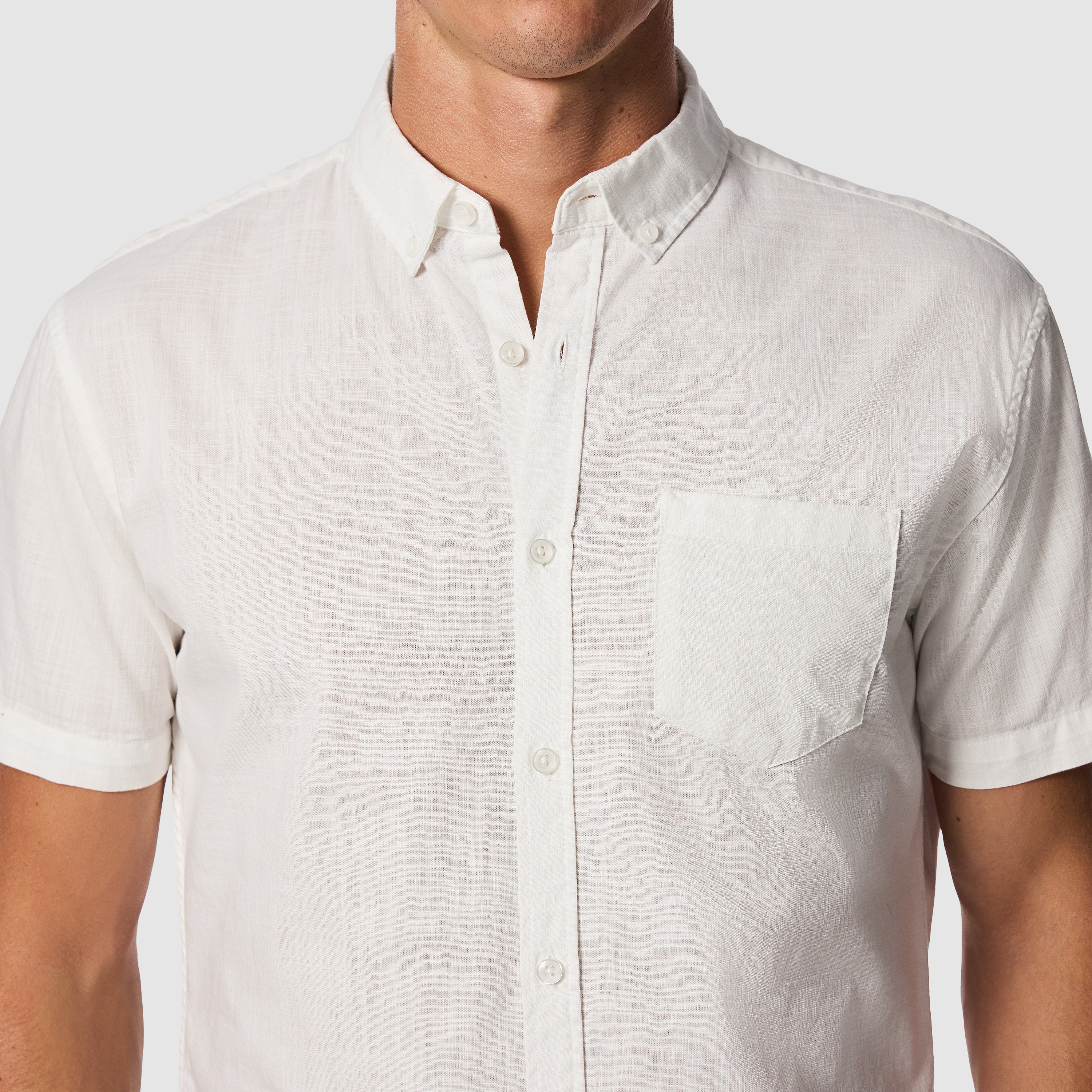 Sniders Textured Cotton Short Sleeve Shirt