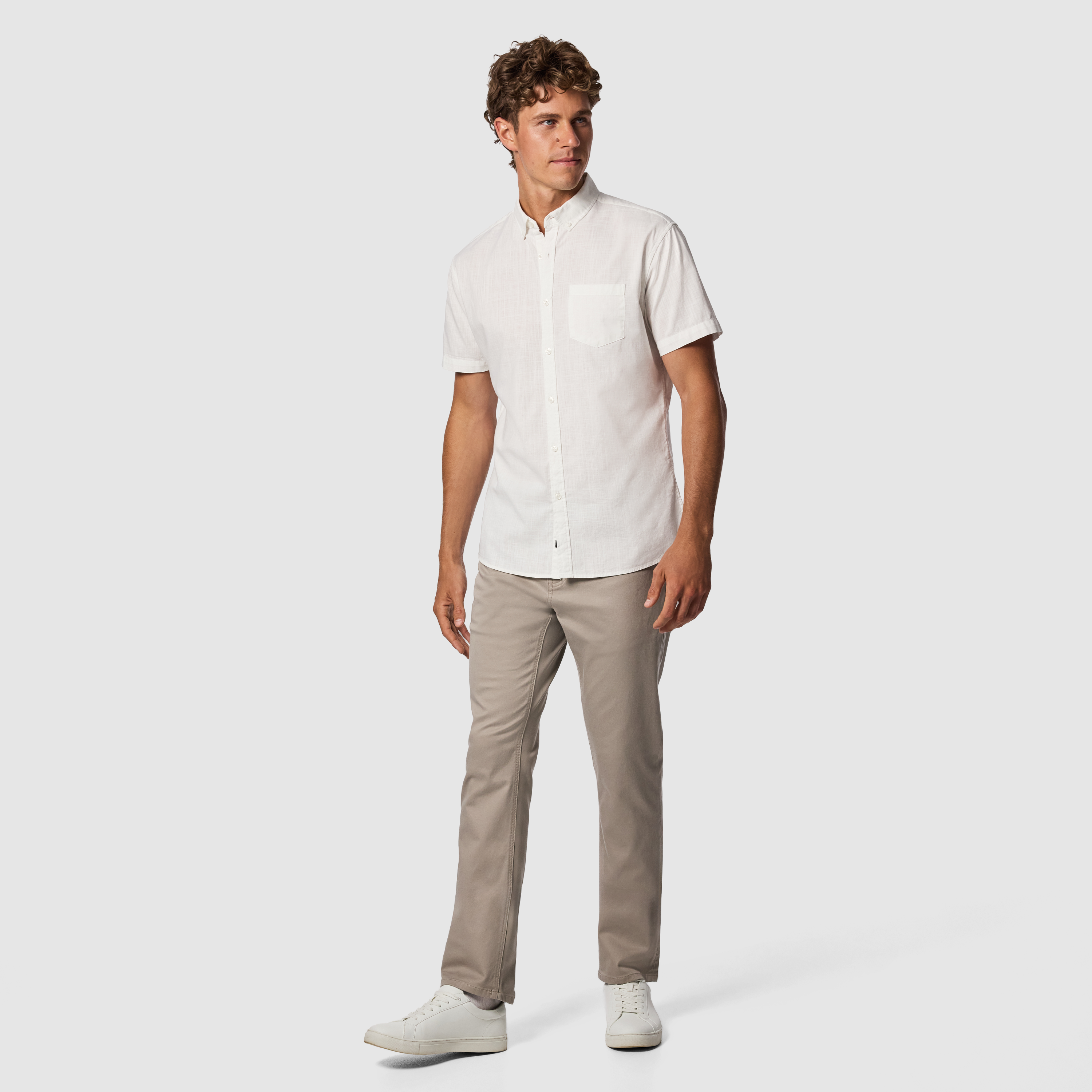 Sniders Textured Cotton Short Sleeve Shirt