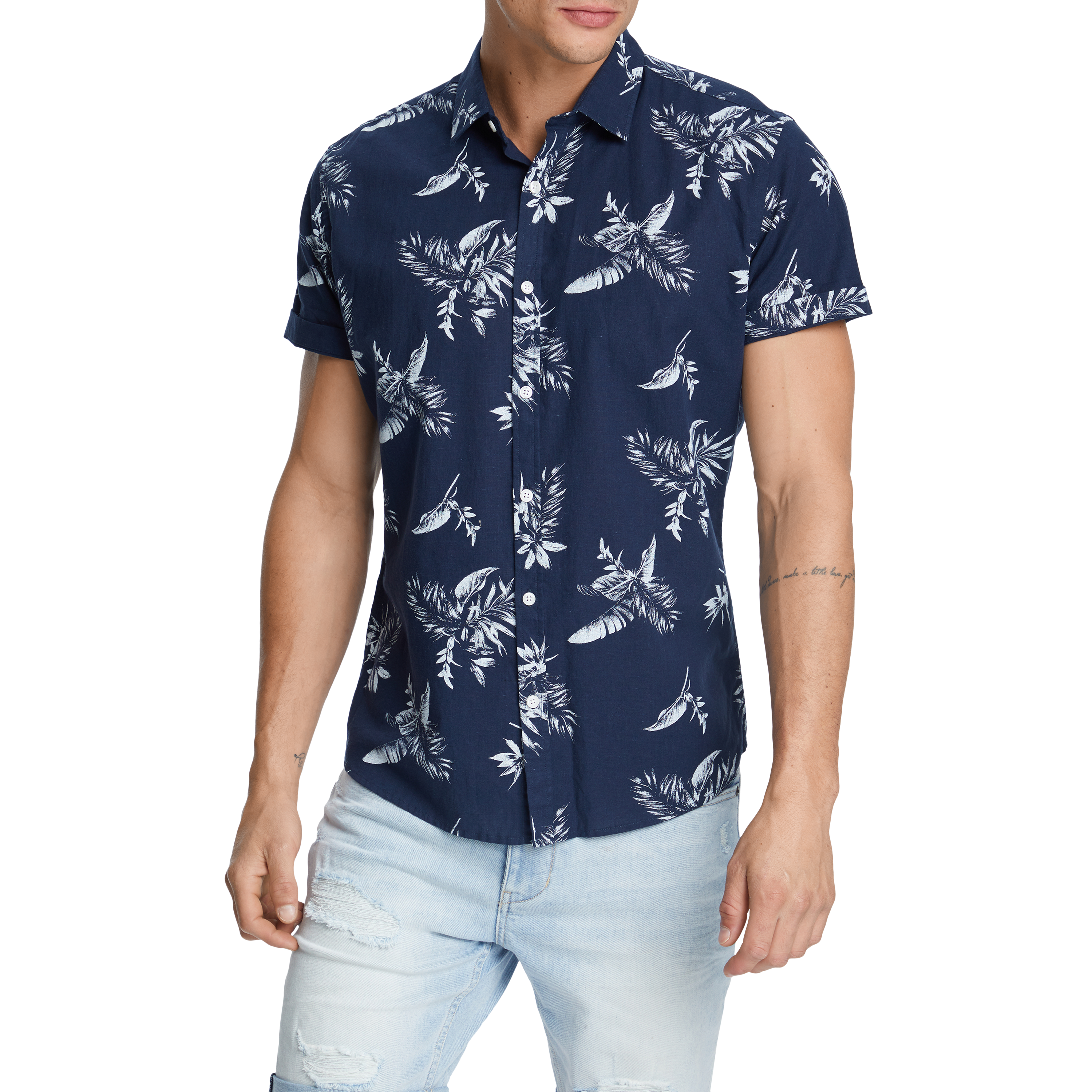 Navy Glades Shirt | Men's Tops | Connor NZ