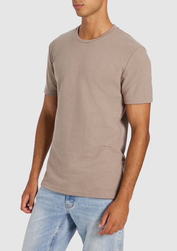 Light Brown Korey Crew Neck Tee