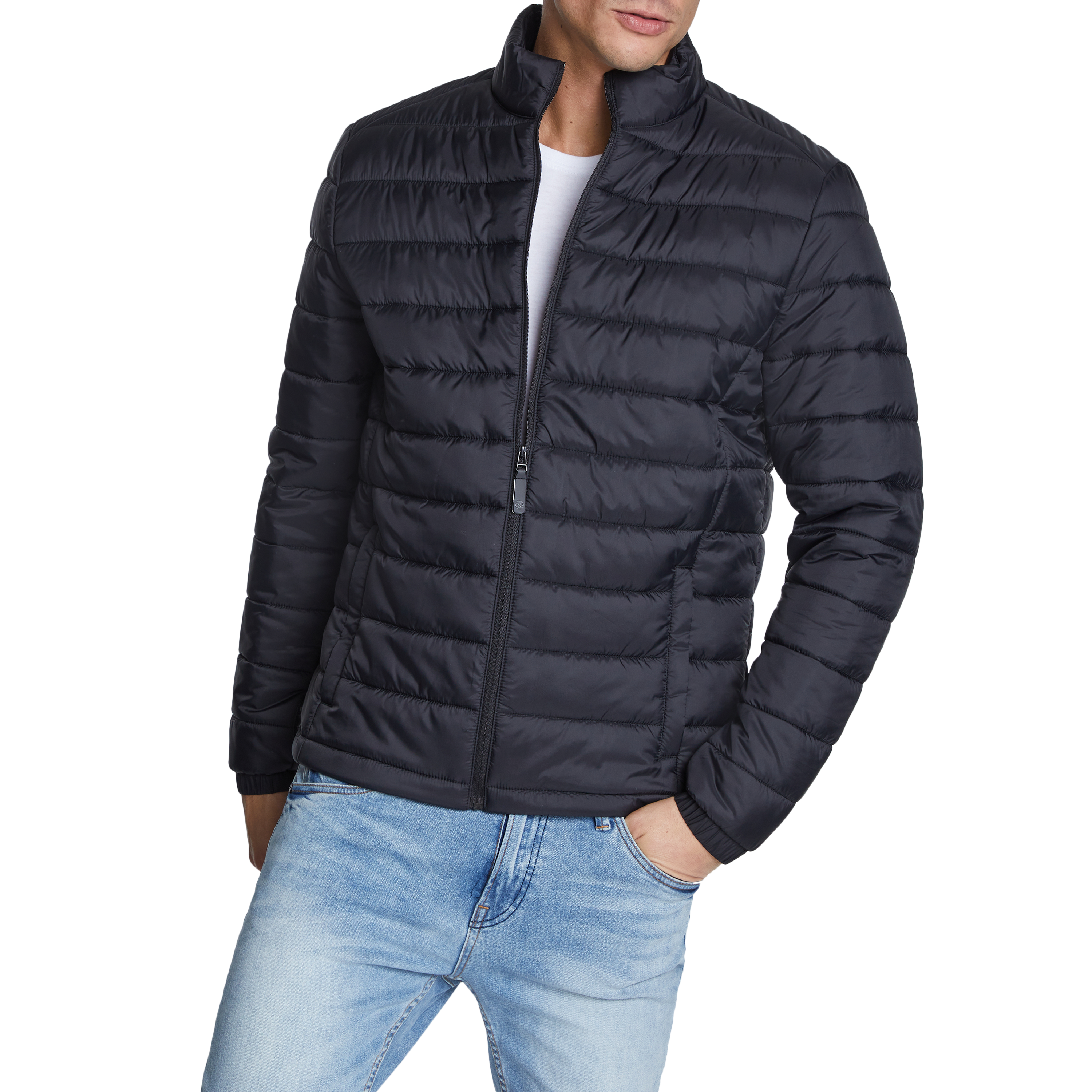 Black Aden Puffer Jacket | Men's Tops 