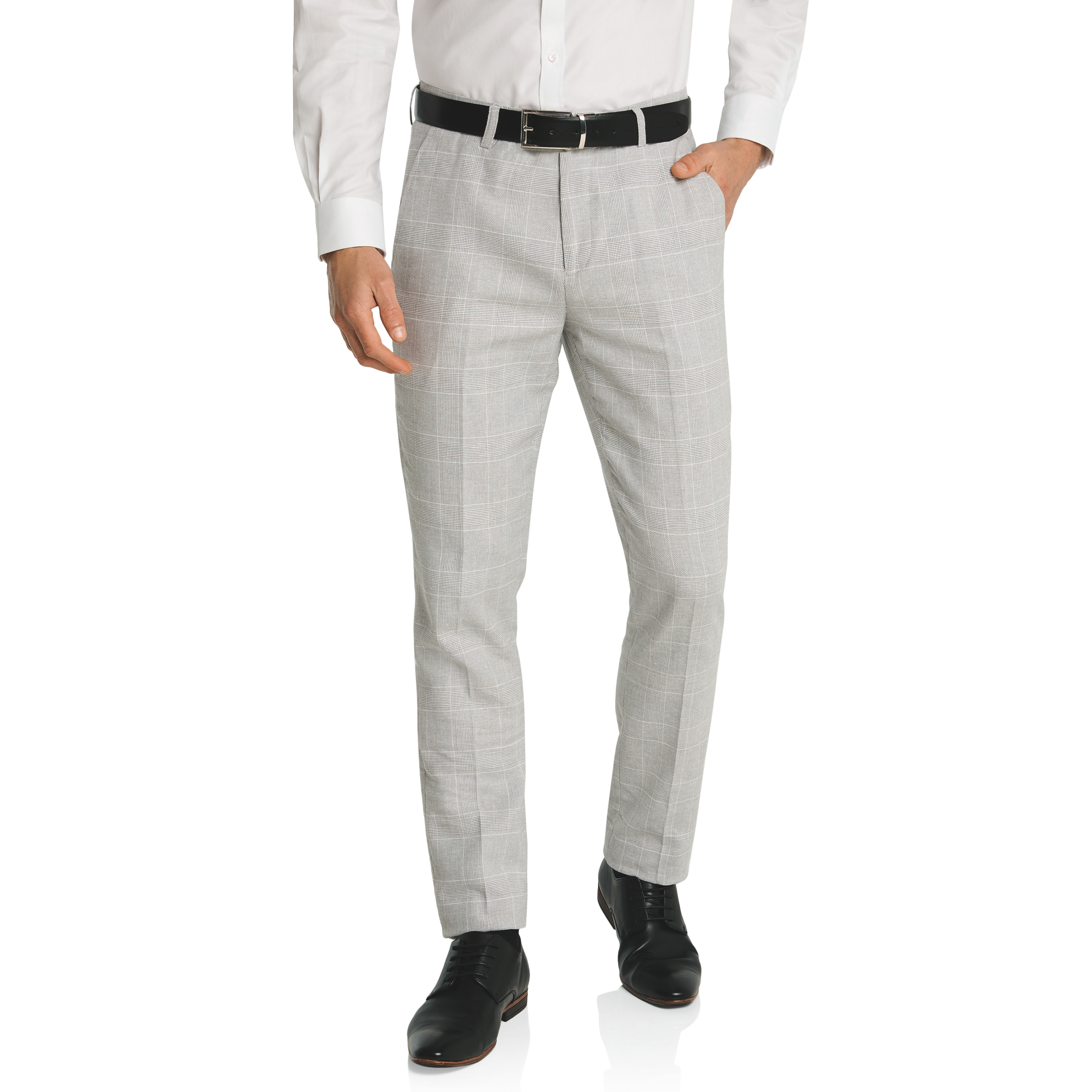 Houndstooth Light Grey Plaid Retro Elegant Suit Pants Mens Checked England  Slim Fit Office Dress Pants Gentleman Trousers - AliExpress