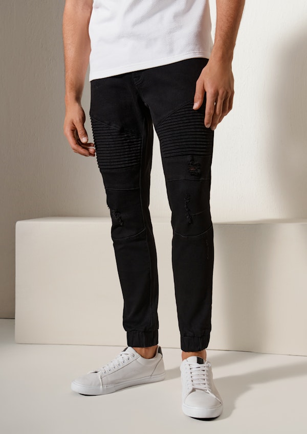 Black Blazey Denim Jogger