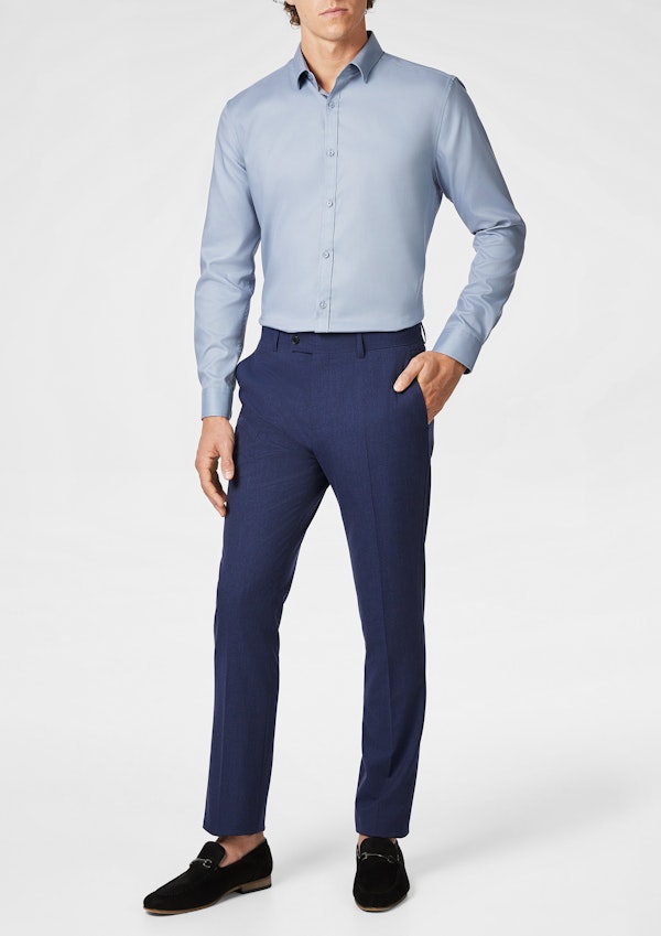 Mid Blue London Slim Dress Shirt
