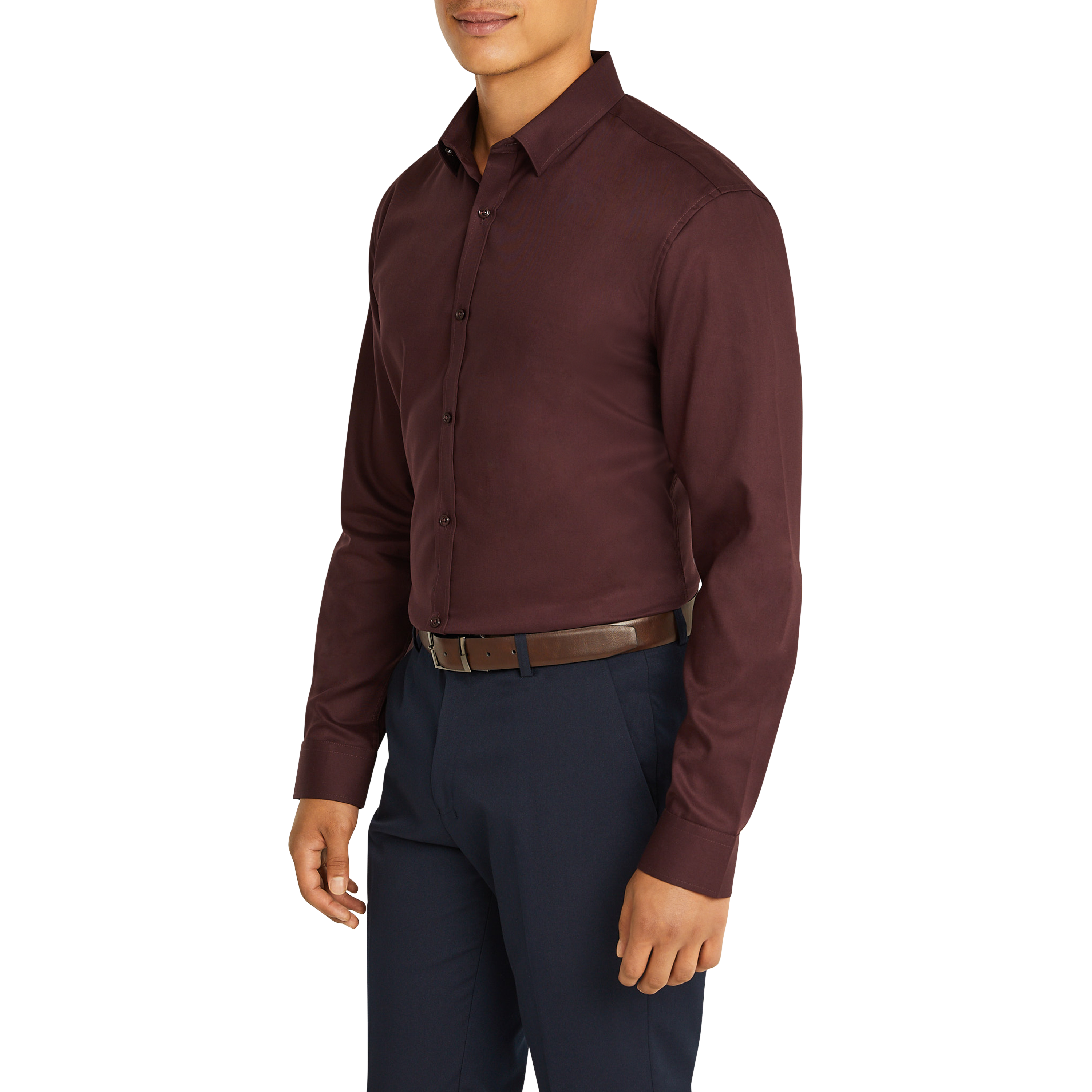 Wine London Slim Dress Shirt