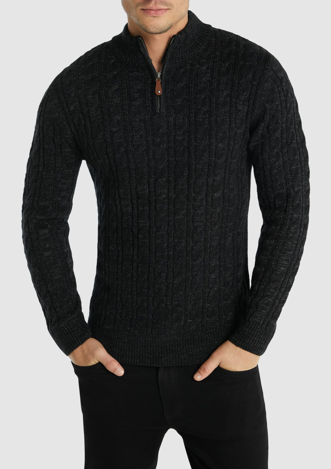 Montgomery Cable Quarter Zip Knit