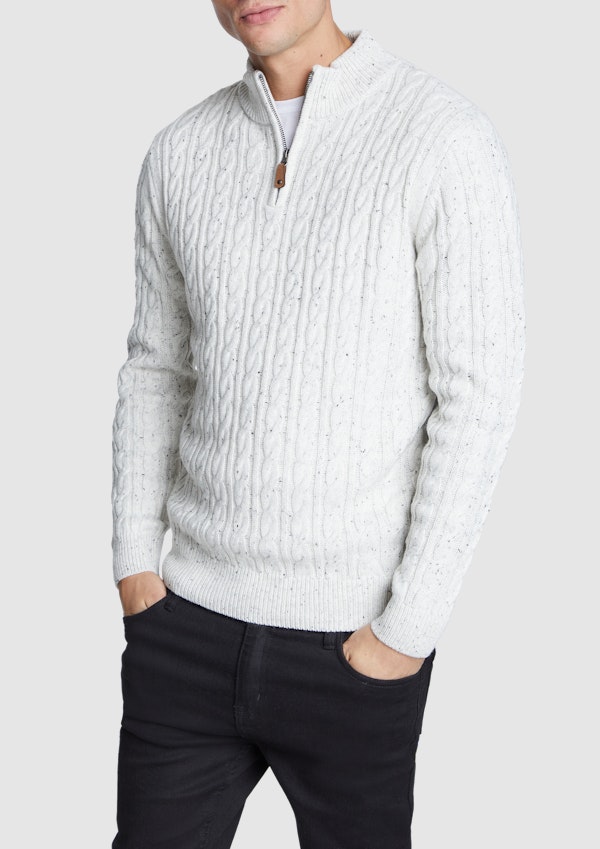Montgomery Cable Quarter Zip Knit