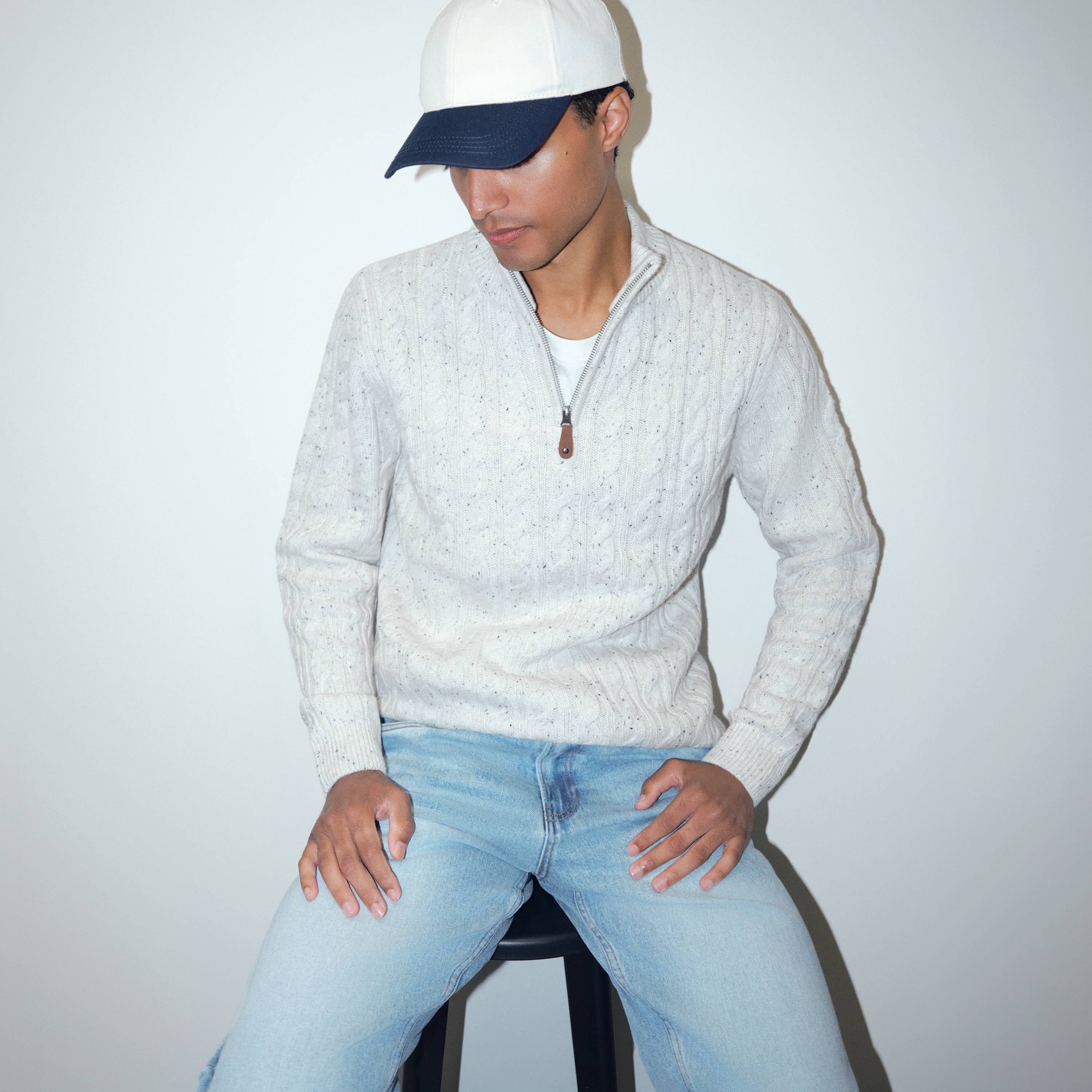 Montgomery Cable Quarter Zip Knit