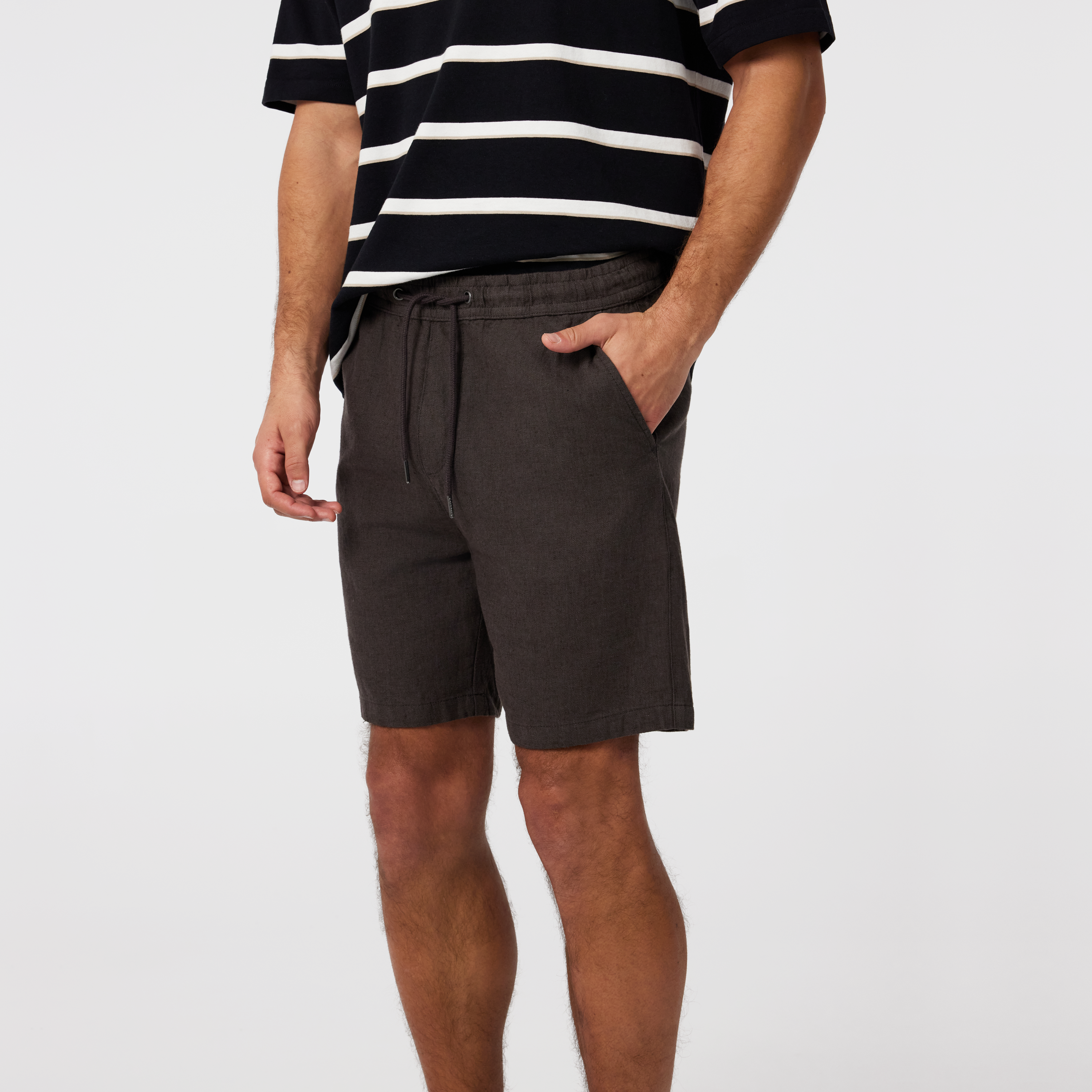 Chocolate Cheston Linen Blend Short