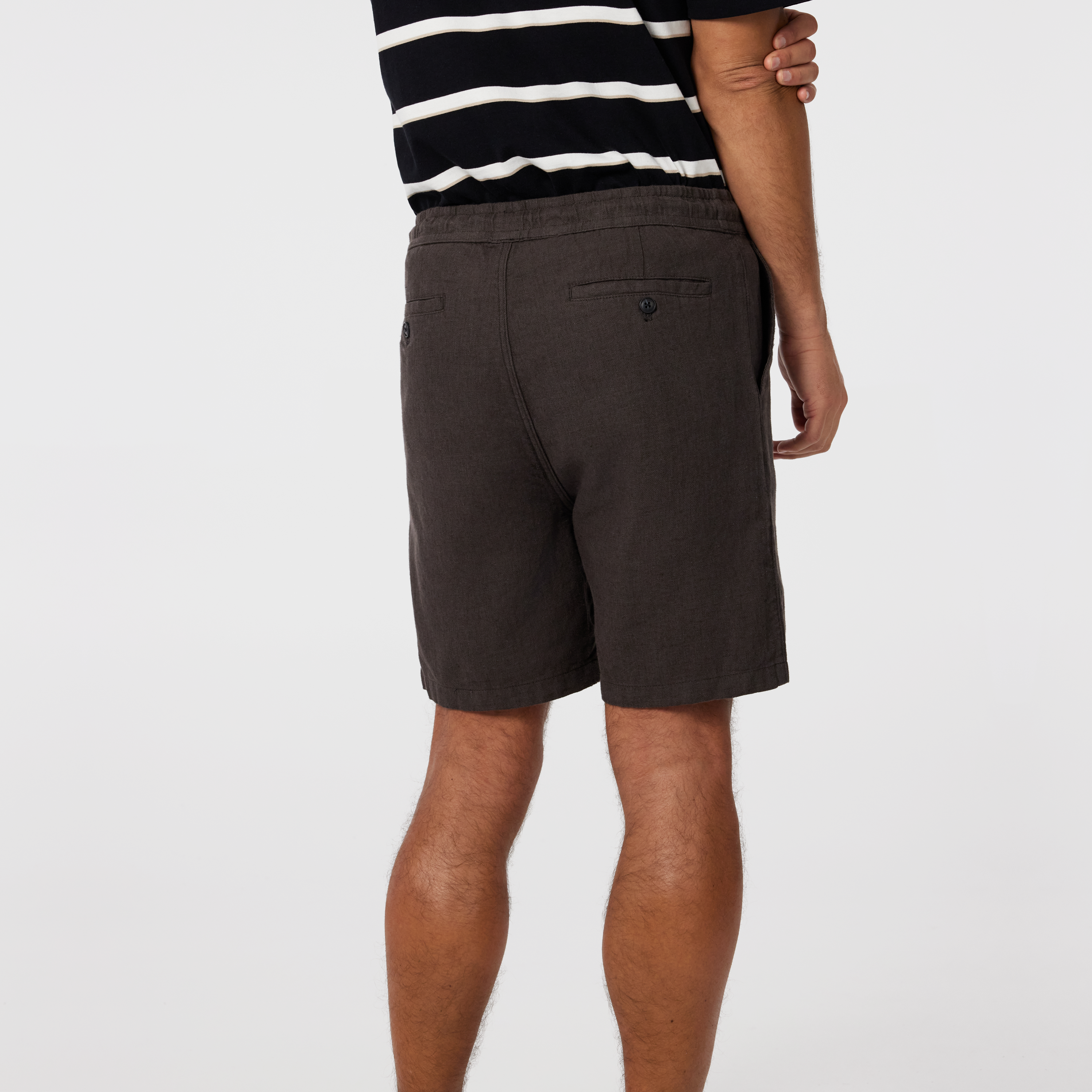 Chocolate Cheston Linen Blend Short