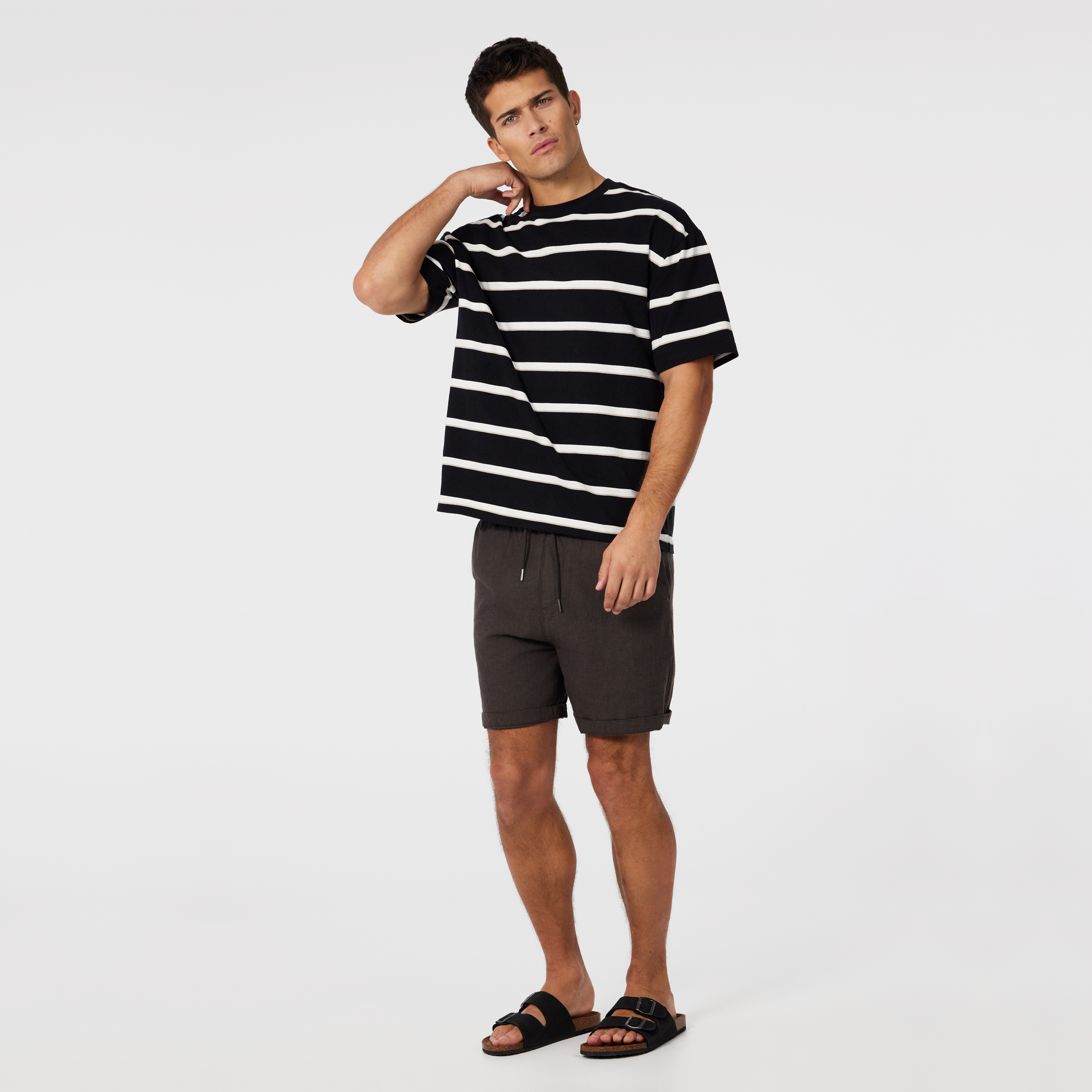Chocolate Cheston Linen Blend Short