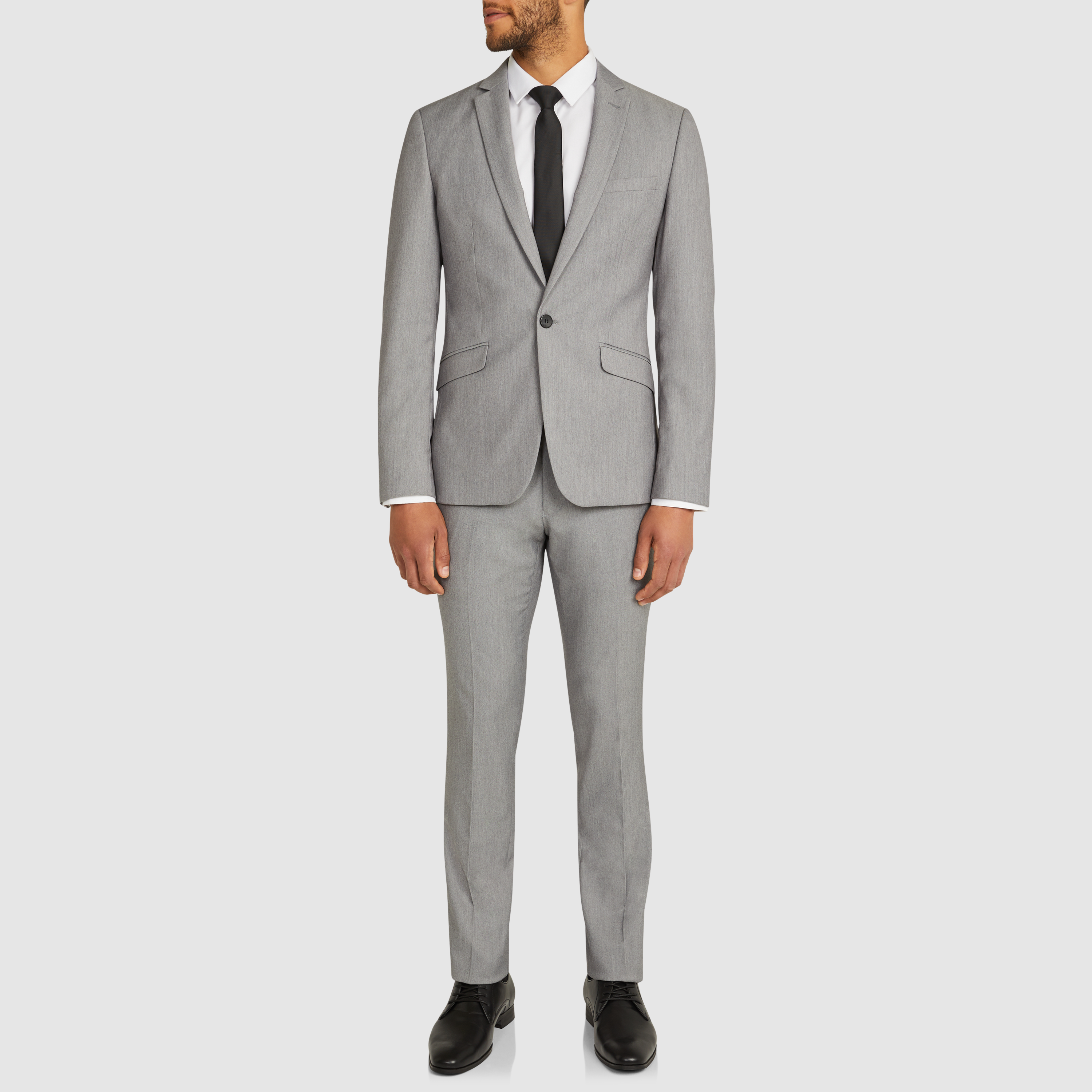 Light grey skinny sales suit