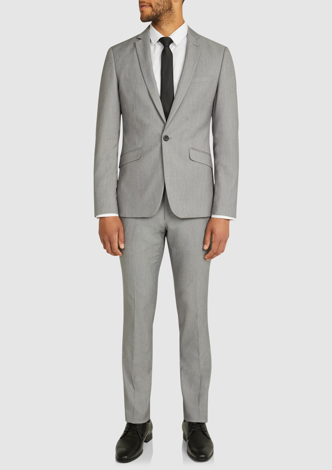 Light Grey Diamond Skinny Suit