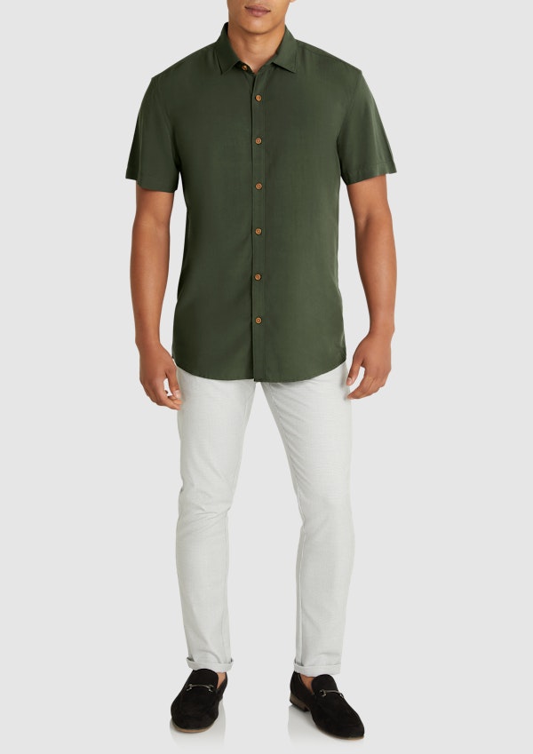 Military Dom Viscose Short Sleeve Shirt