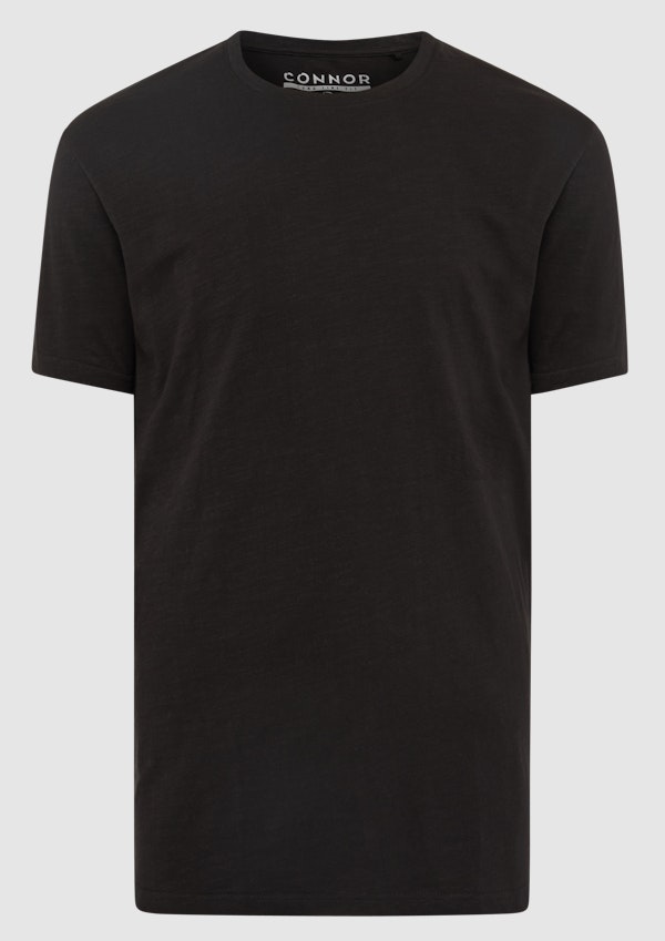 Black Slub Longline Tee