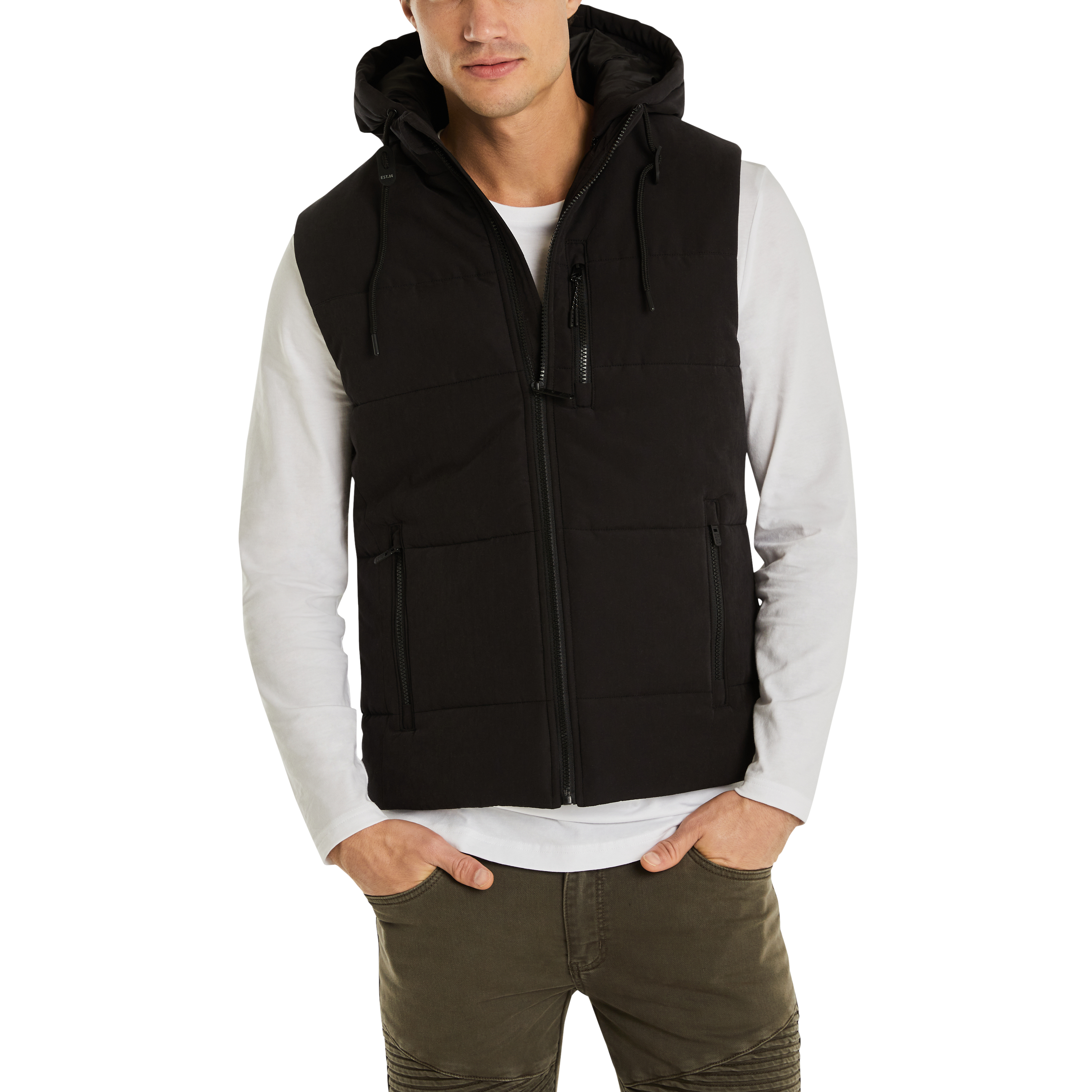 men vest black