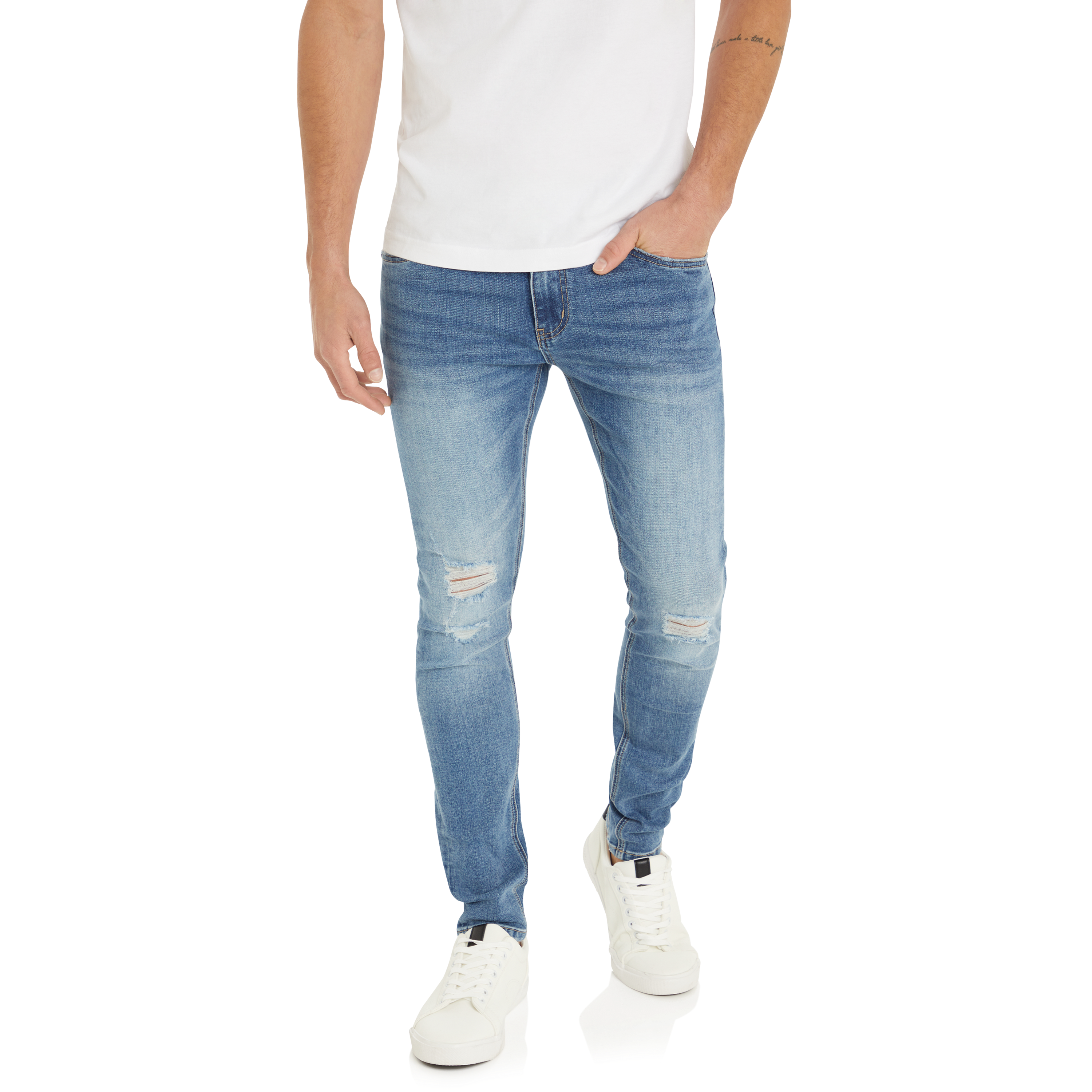 Black Zach Skinny Ripped Jean | Men's 