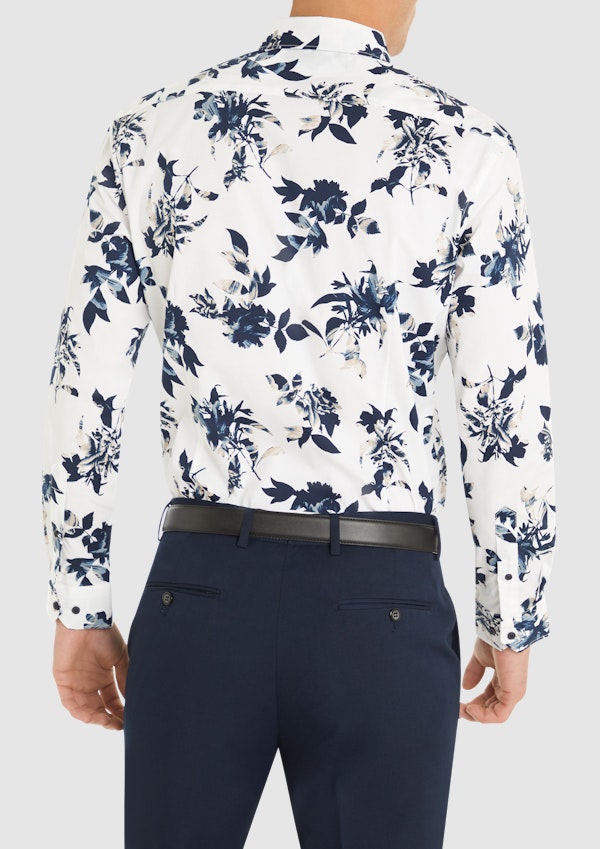 White Camelot Slim Stretch Shirt