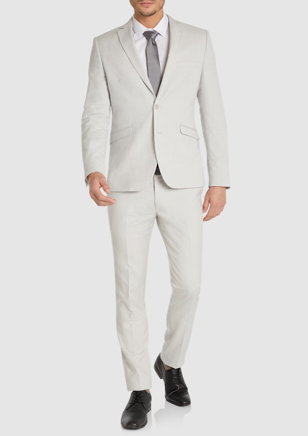Silver Calvin Skinny Suit Jacket