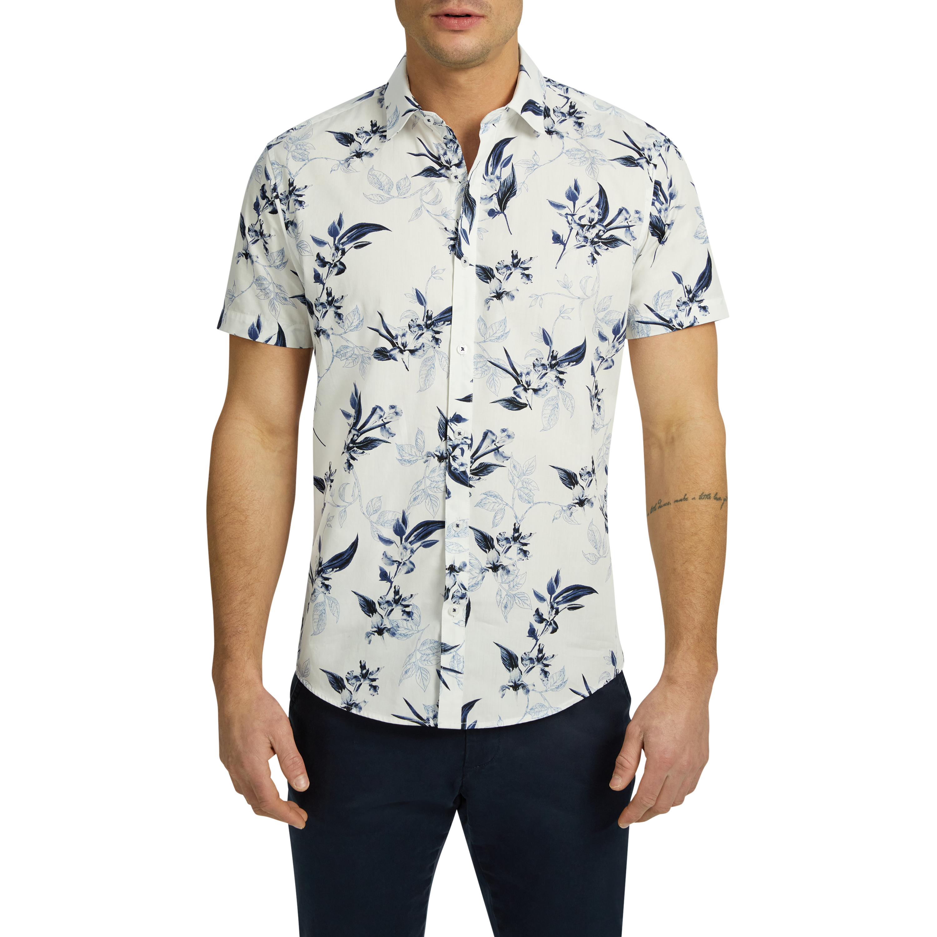 Buckley Classic Print Short Sleeve Cotton Shirt