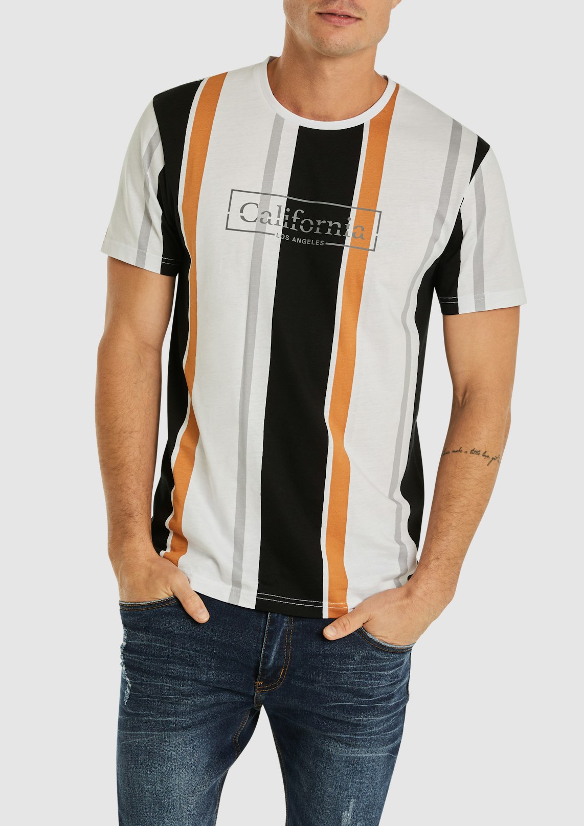 Chad Stripe Crew Tee