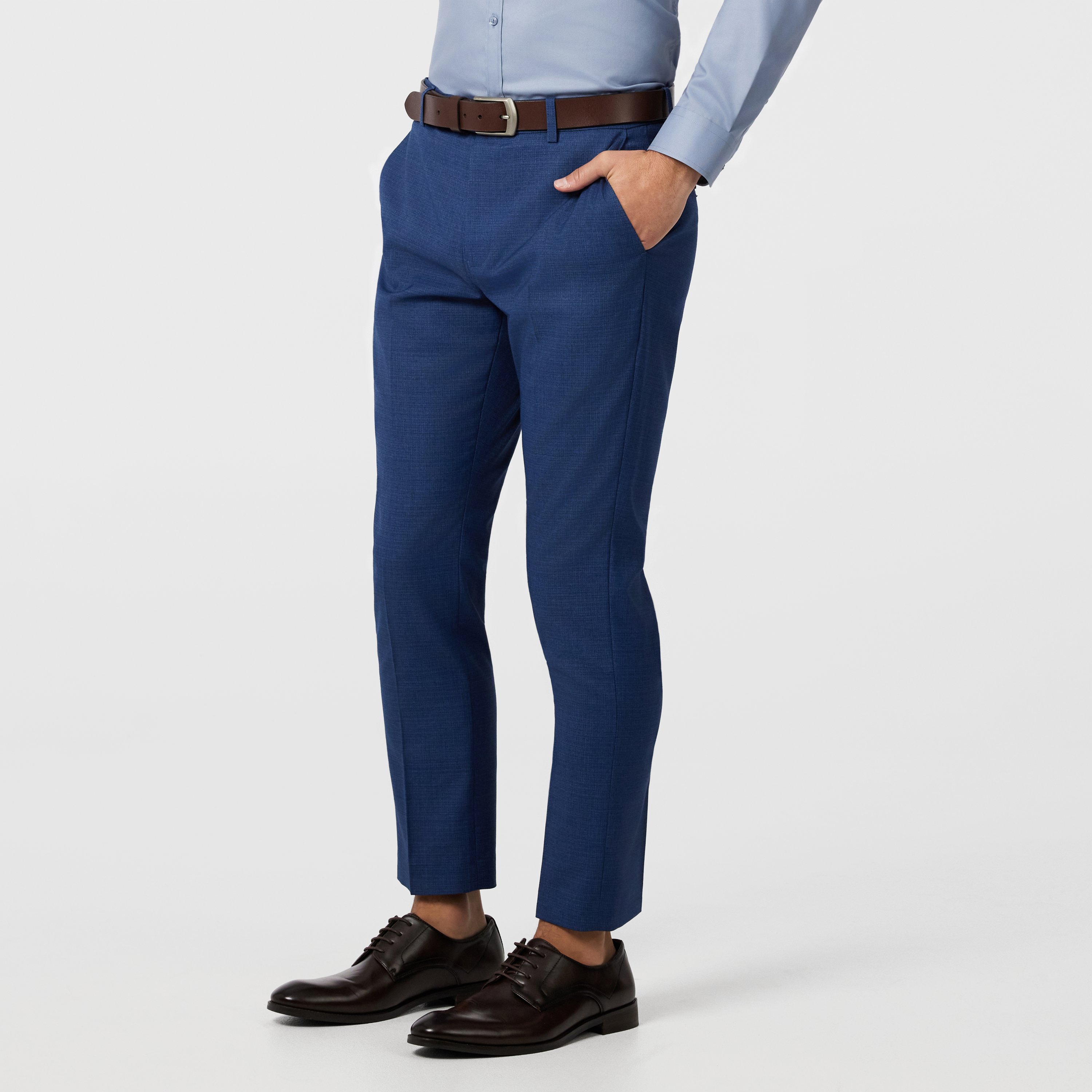 Blue Formosa Stretch Slim Cropped Dress Pant