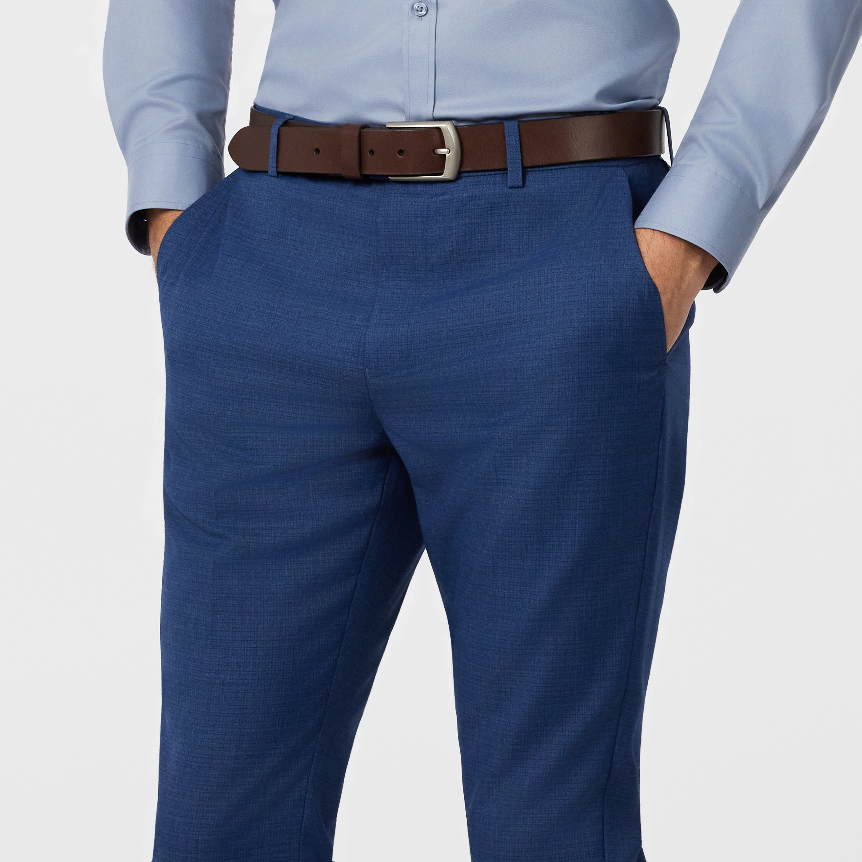 Blue Formosa Stretch Slim Cropped Dress Pant