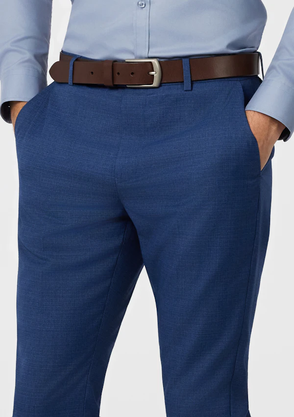 Blue Formosa Stretch Slim Cropped Dress Pant