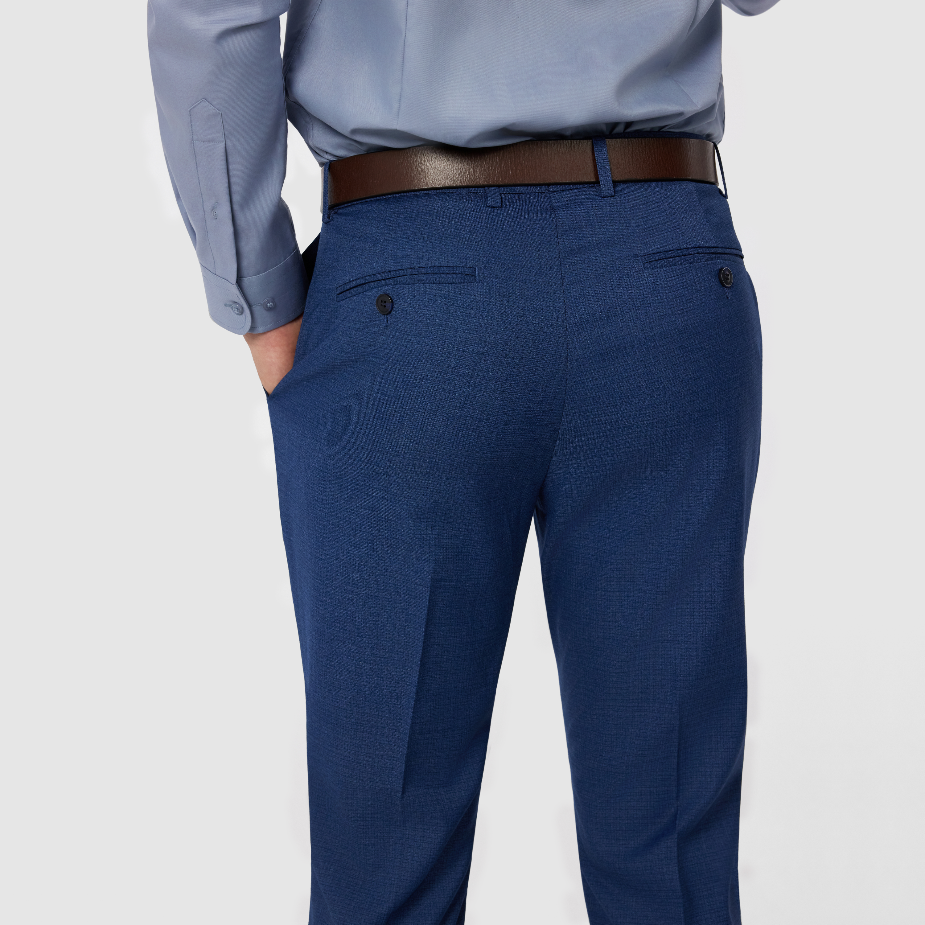 Blue Formosa Stretch Slim Cropped Dress Pant