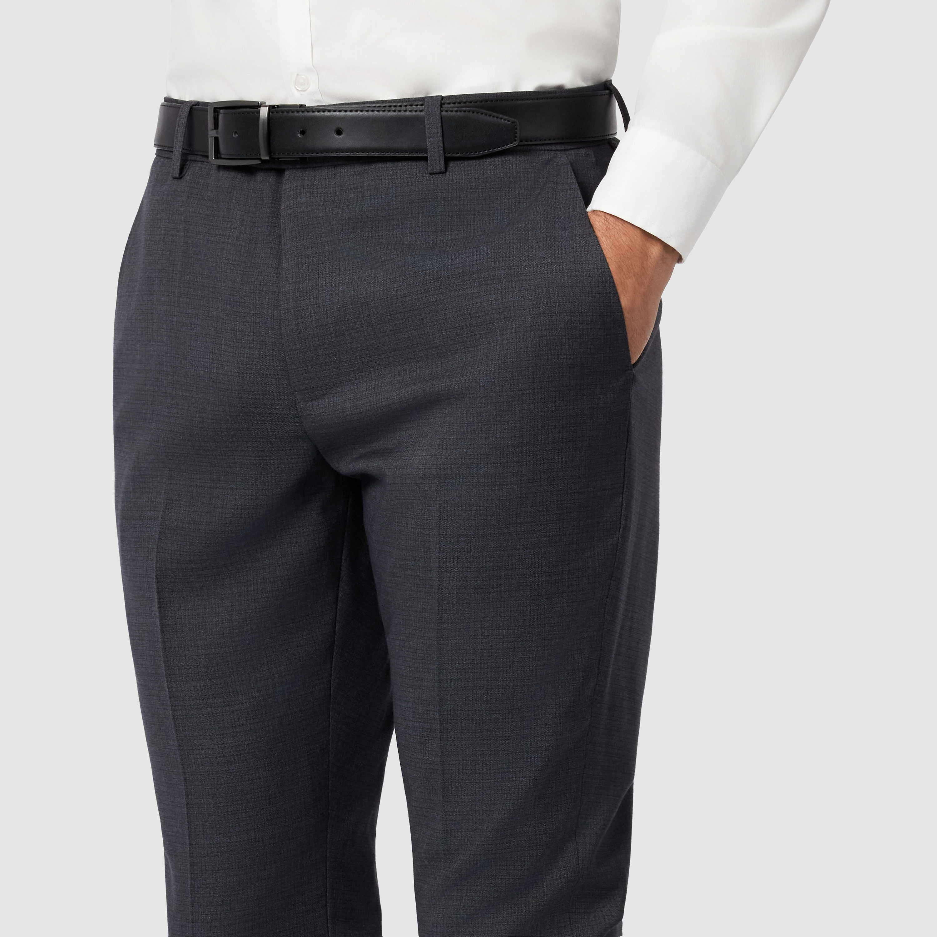 Charcoal Formosa Stretch Slim Cropped Dress Pant