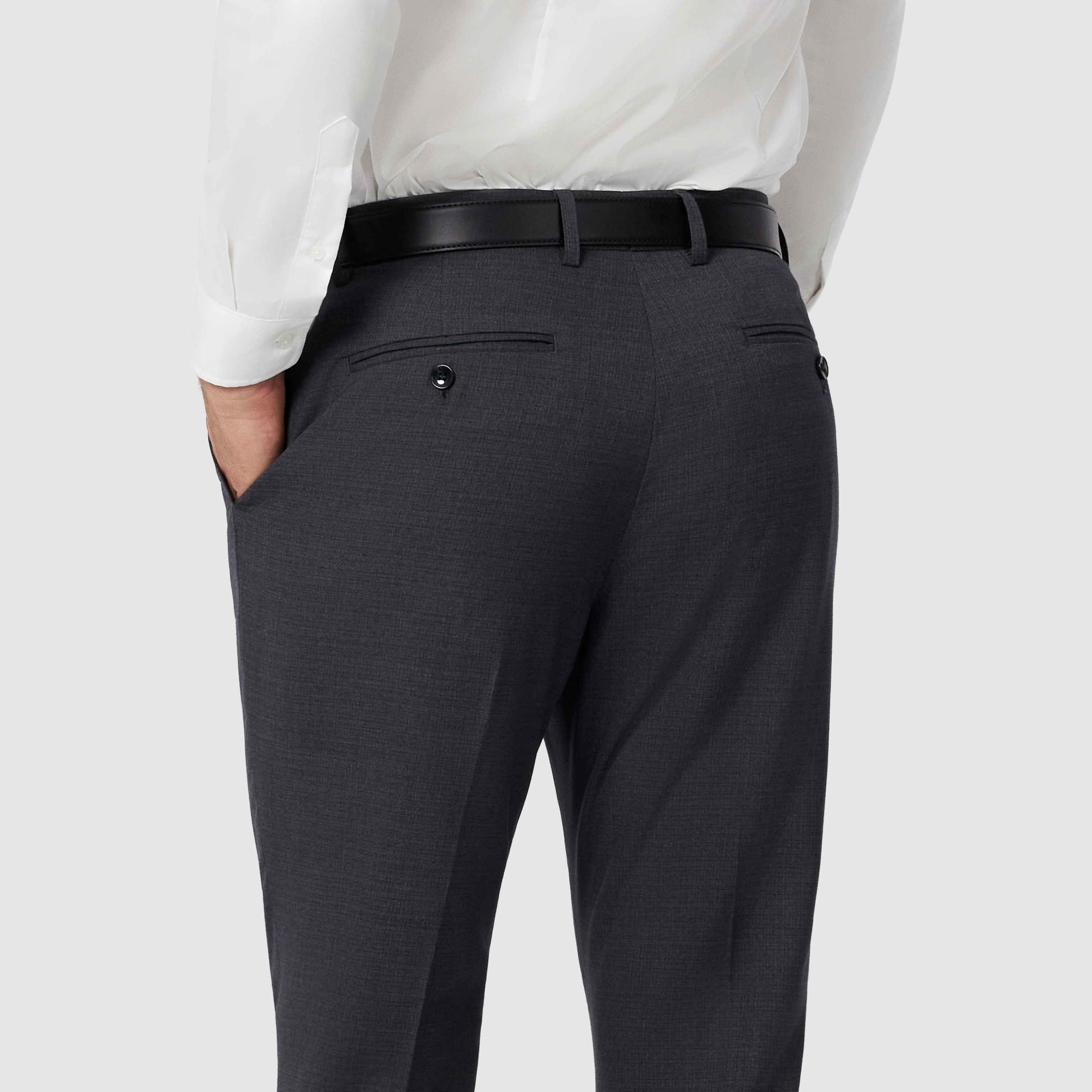 Charcoal Formosa Stretch Slim Cropped Dress Pant