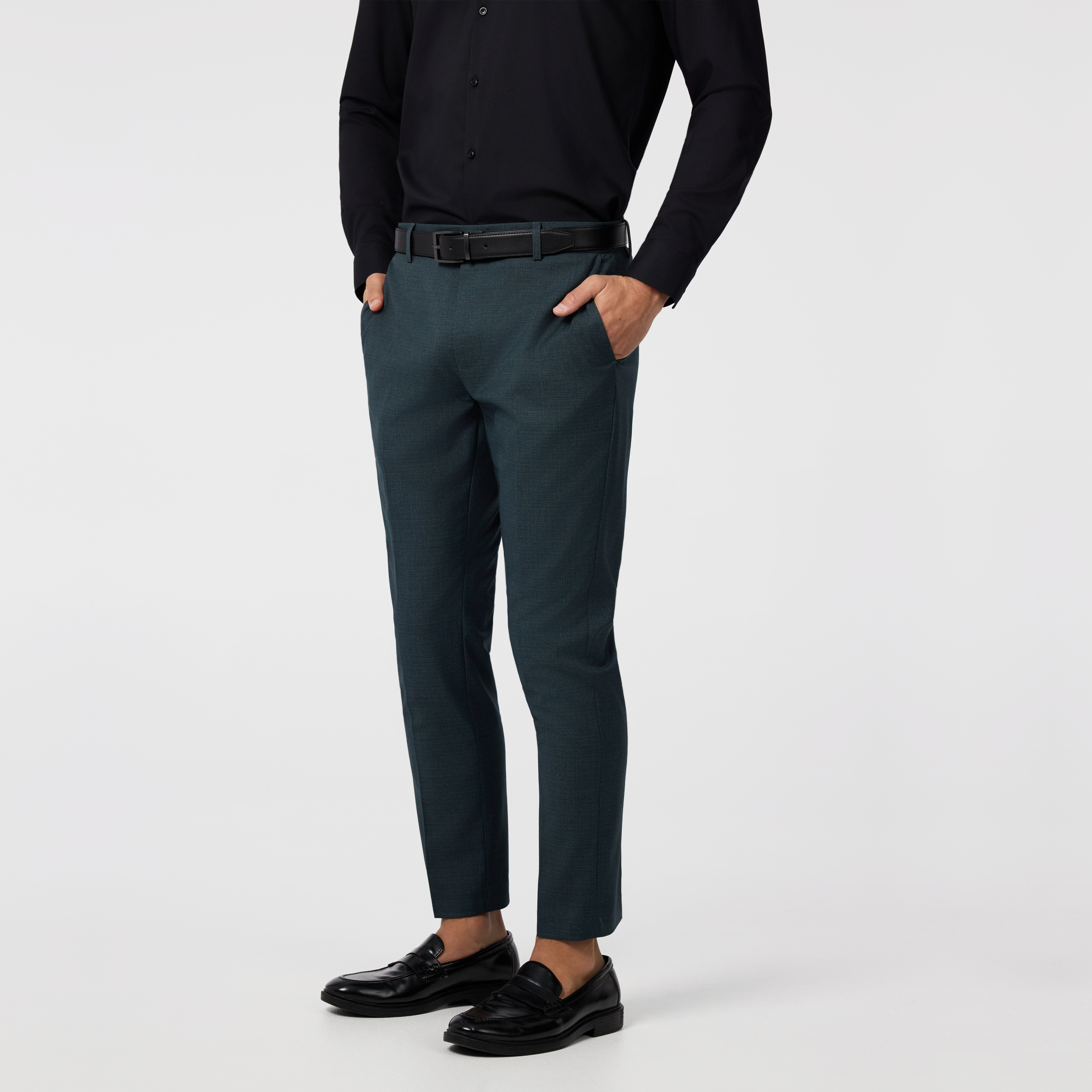 Petrol Formosa Stretch Slim Cropped Dress Pant
