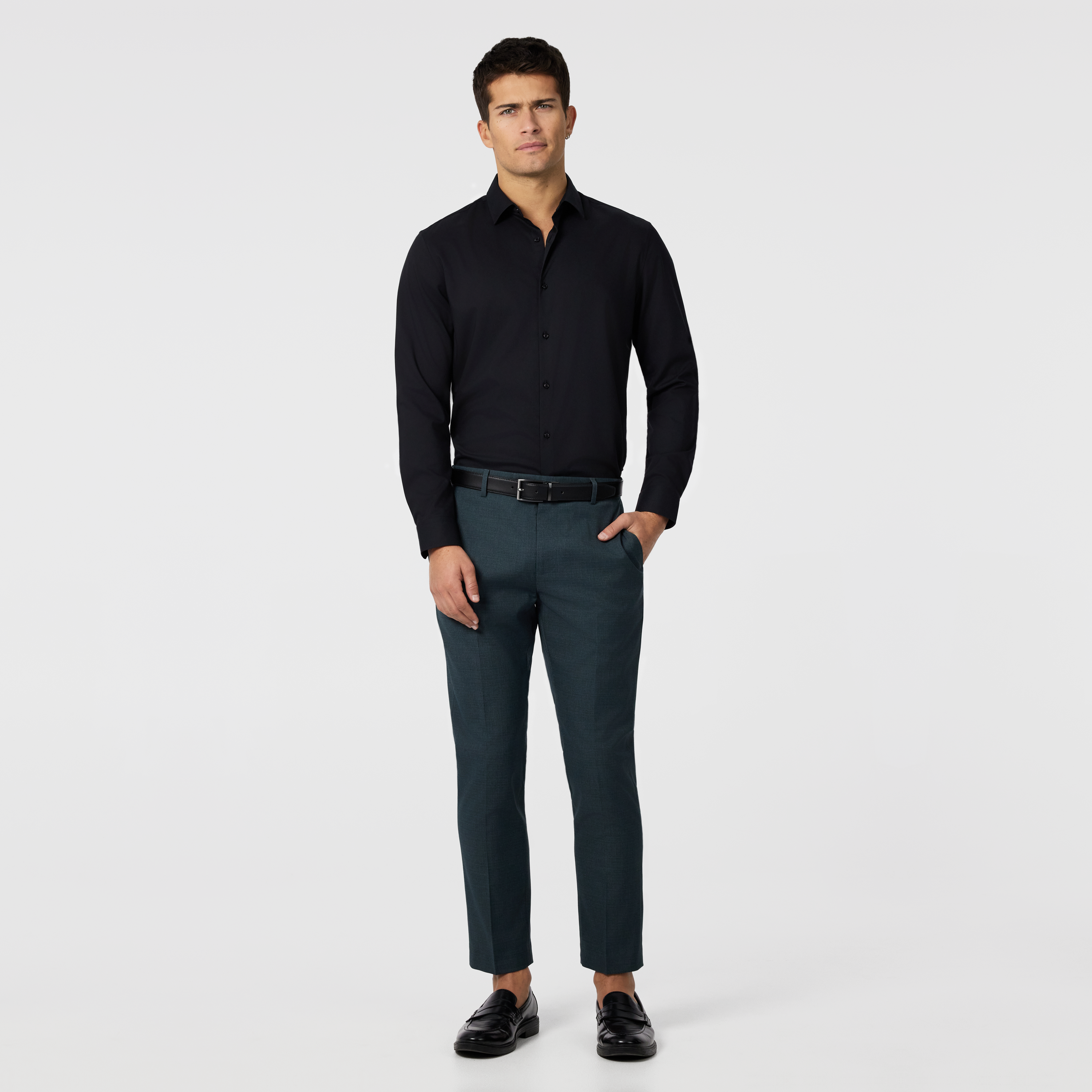 Petrol Formosa Stretch Slim Cropped Dress Pant