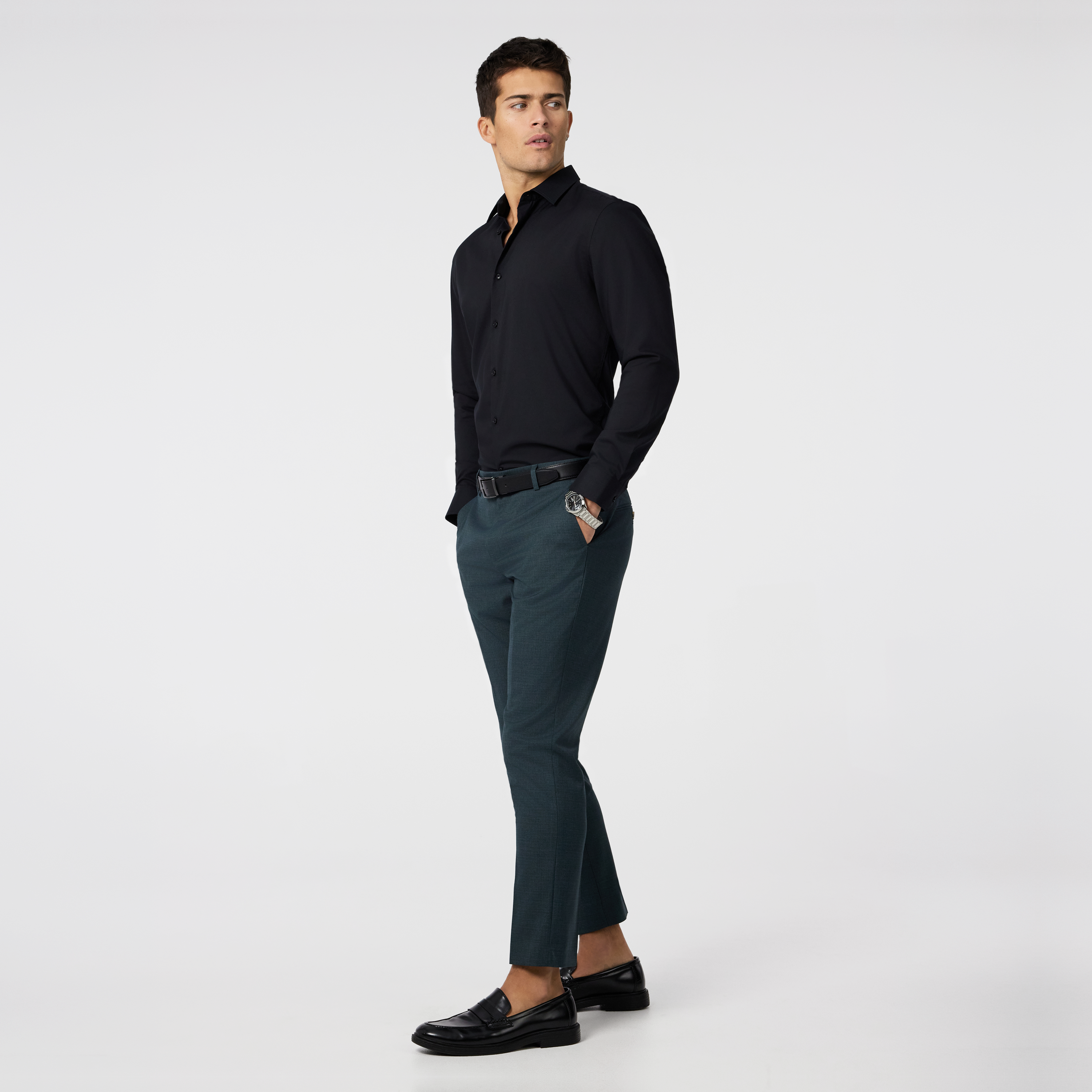 Petrol Formosa Stretch Slim Cropped Dress Pant