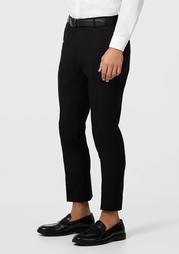 Black Hexham Classic Twill Stretch Dress Pant