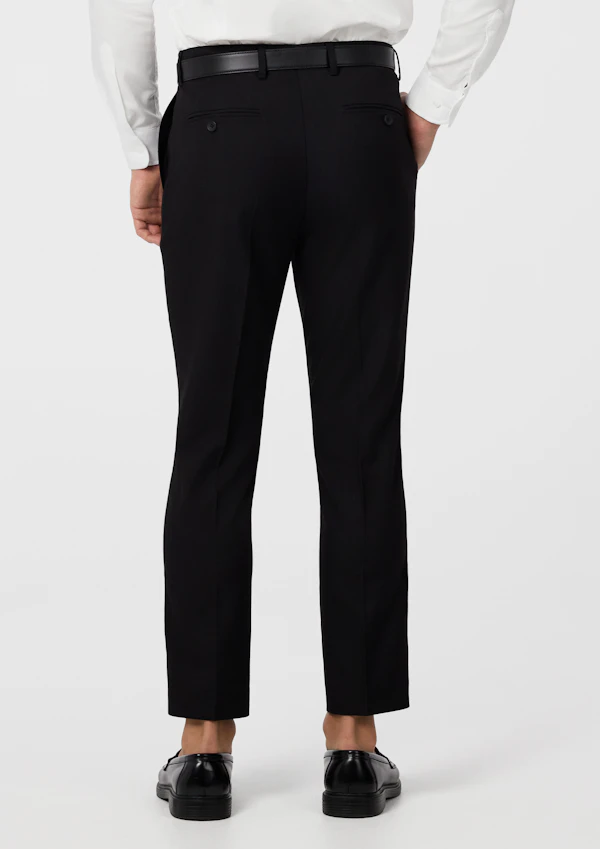 Black Hexham Classic Twill Stretch Dress Pant