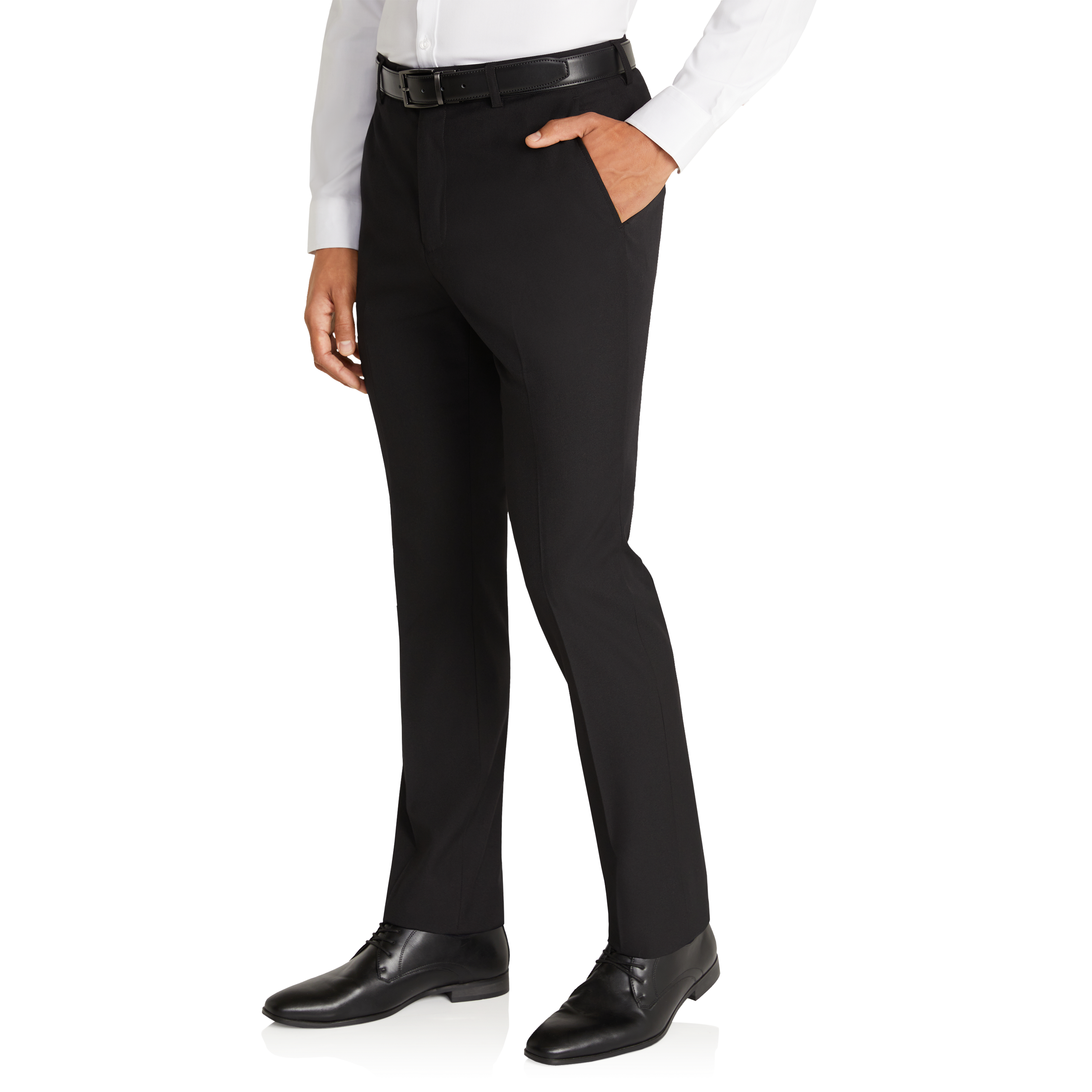 Black Hexham Slim Twill Stretch Dress Pant